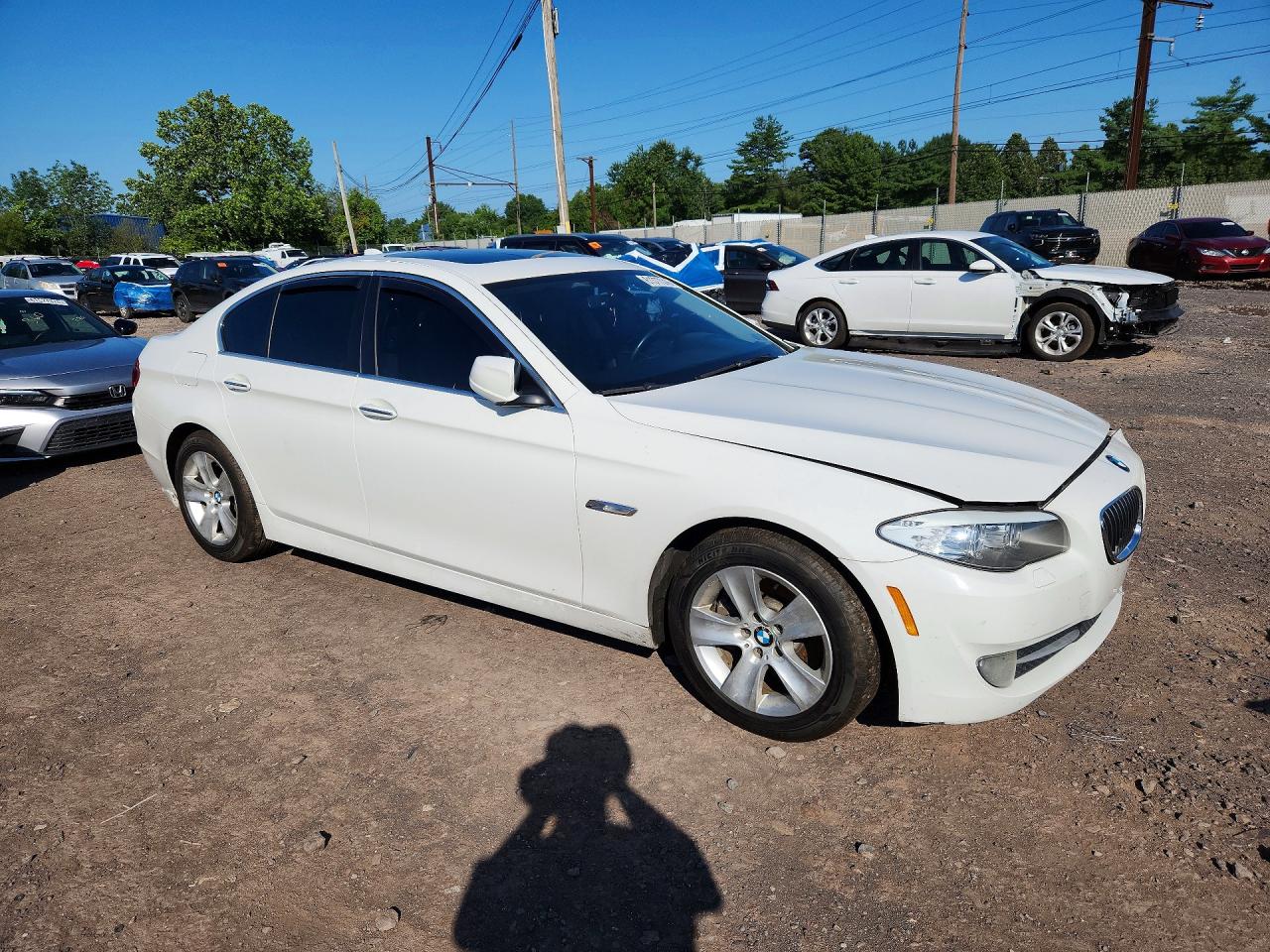 2013 Bmw 528 I White vin: WBAXG5C56DDY32985