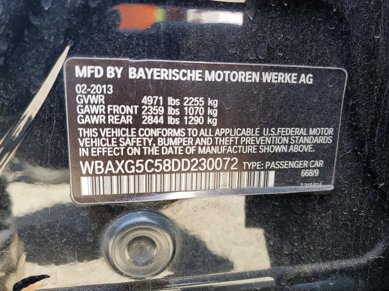 2013 Bmw 528 I Black vin: WBAXG5C58DD230072