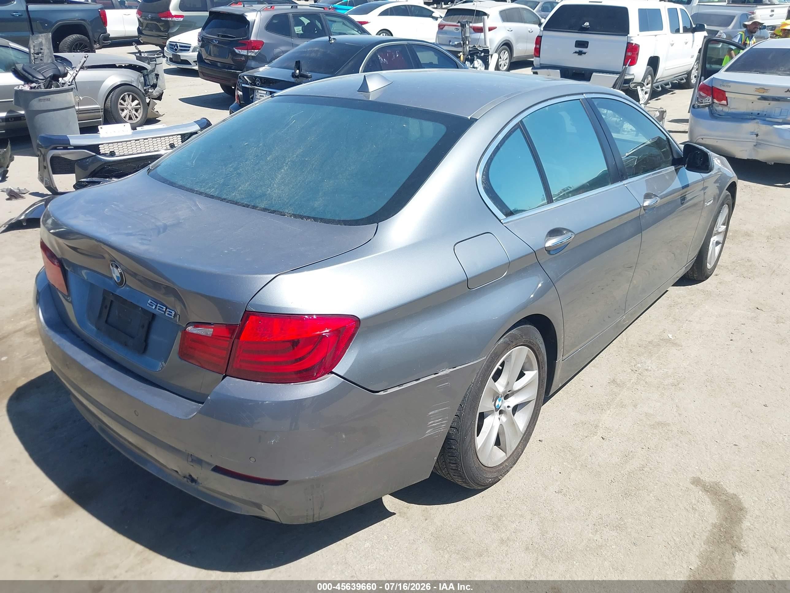 2012 Bmw 528i   Gray vin: WBAXG5C5XCDW24588