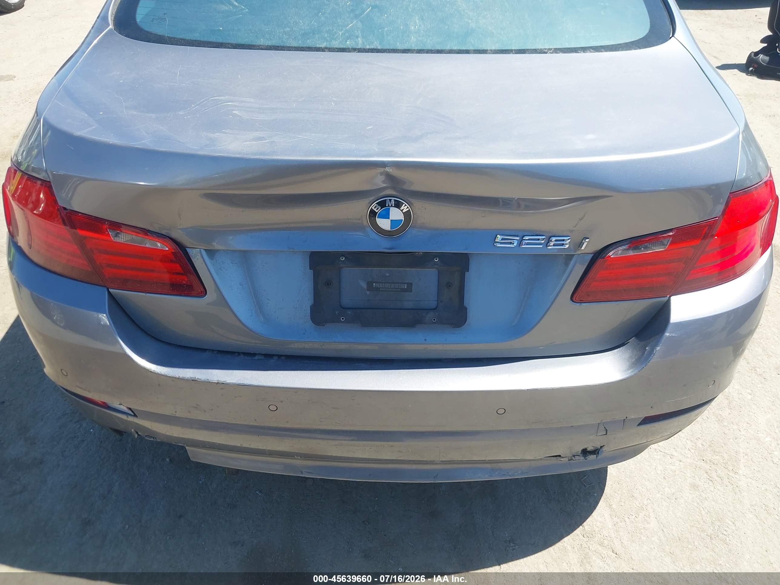 2012 Bmw 528i   Gray vin: WBAXG5C5XCDW24588