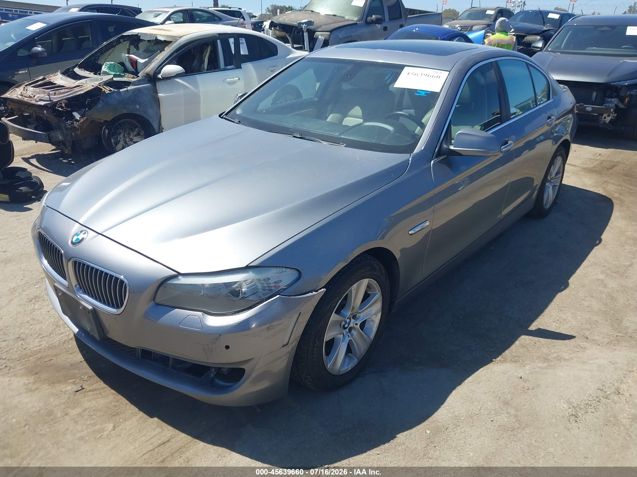 2012 Bmw 528i   Gray vin: WBAXG5C5XCDW24588