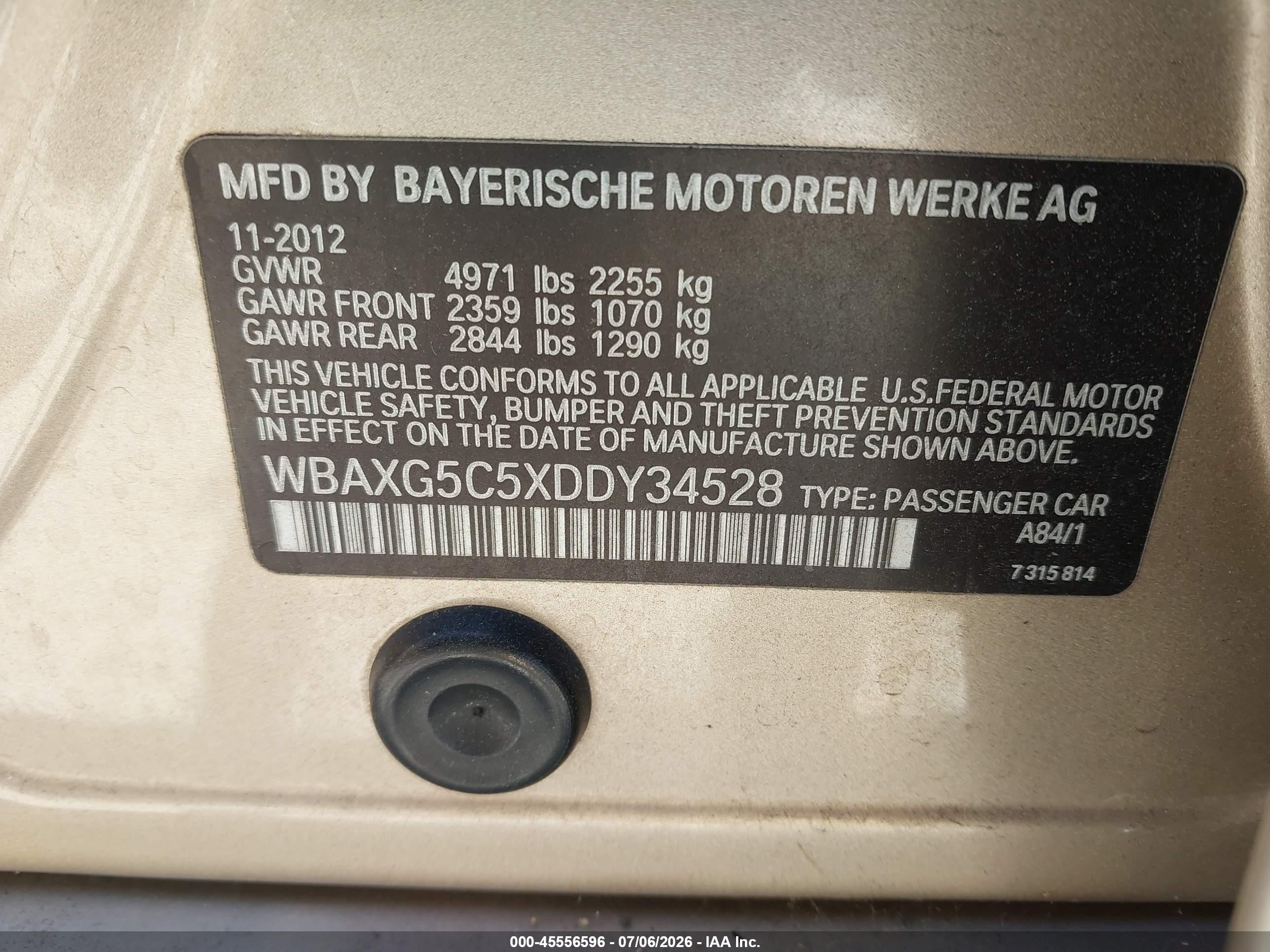 2013 Bmw 528i   Gold vin: WBAXG5C5XDDY34528