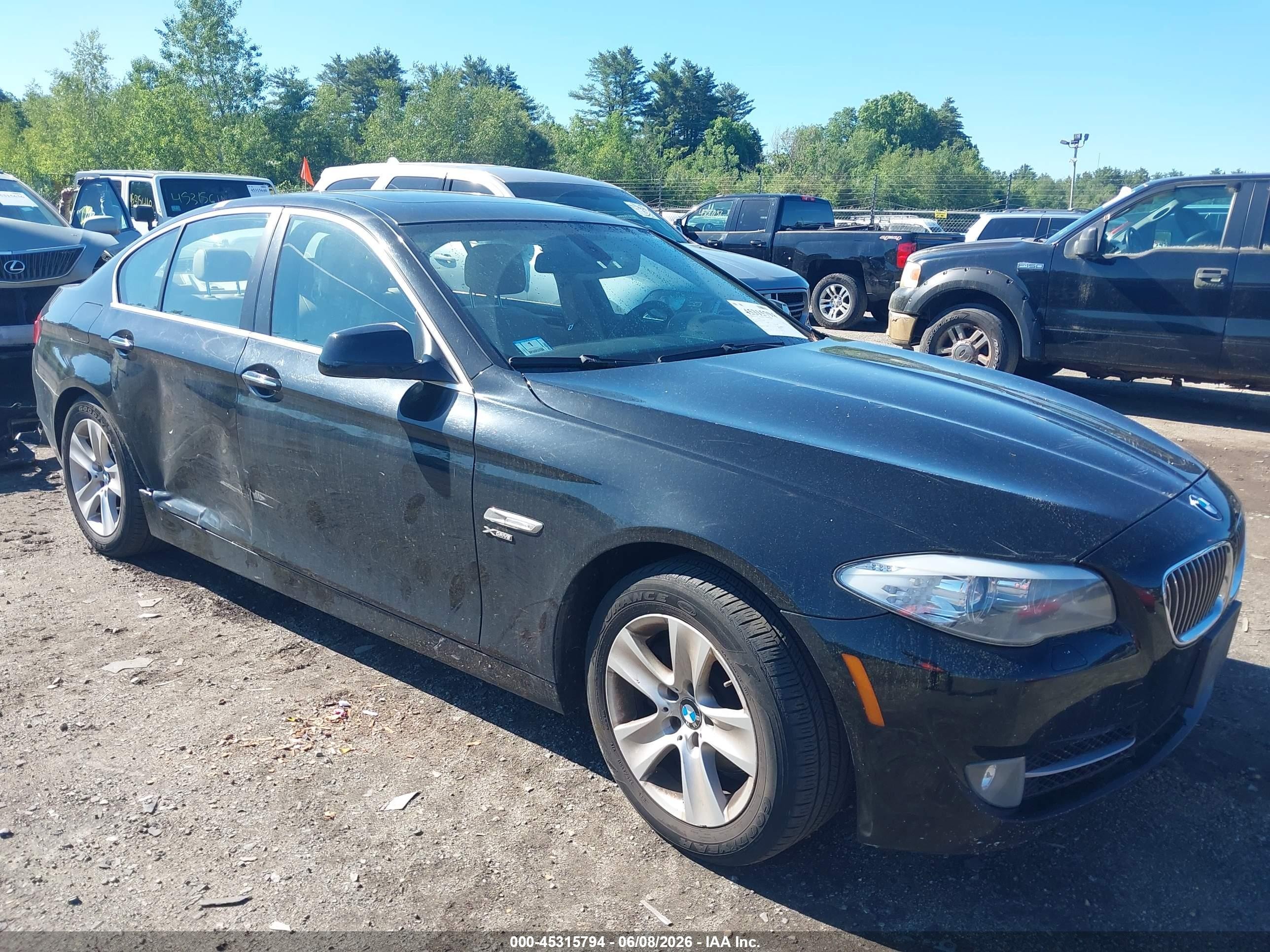 2012 Bmw 528i Xdrive Black vin: WBAXH5C50CDW06484