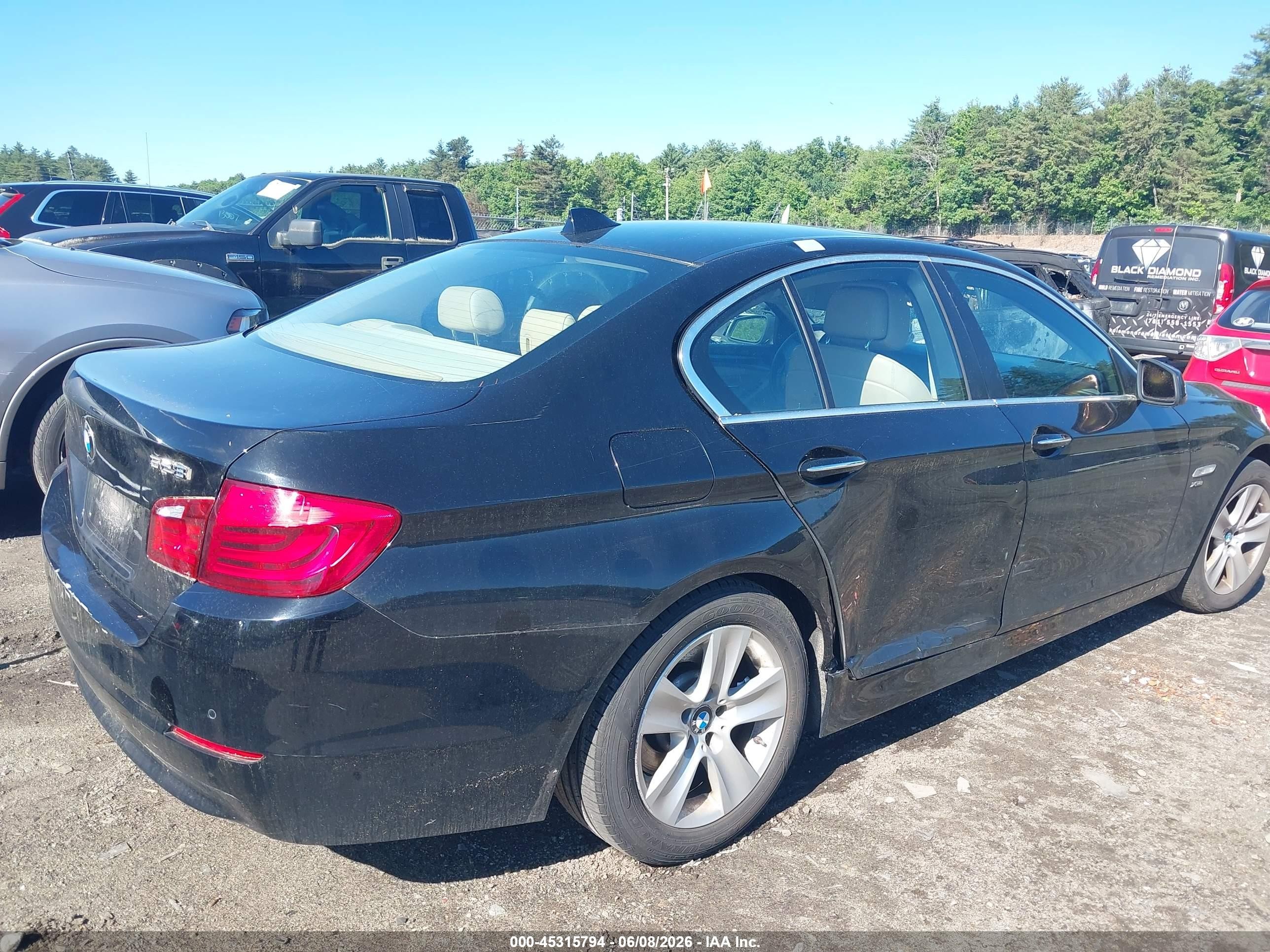 2012 Bmw 528i Xdrive Black vin: WBAXH5C50CDW06484