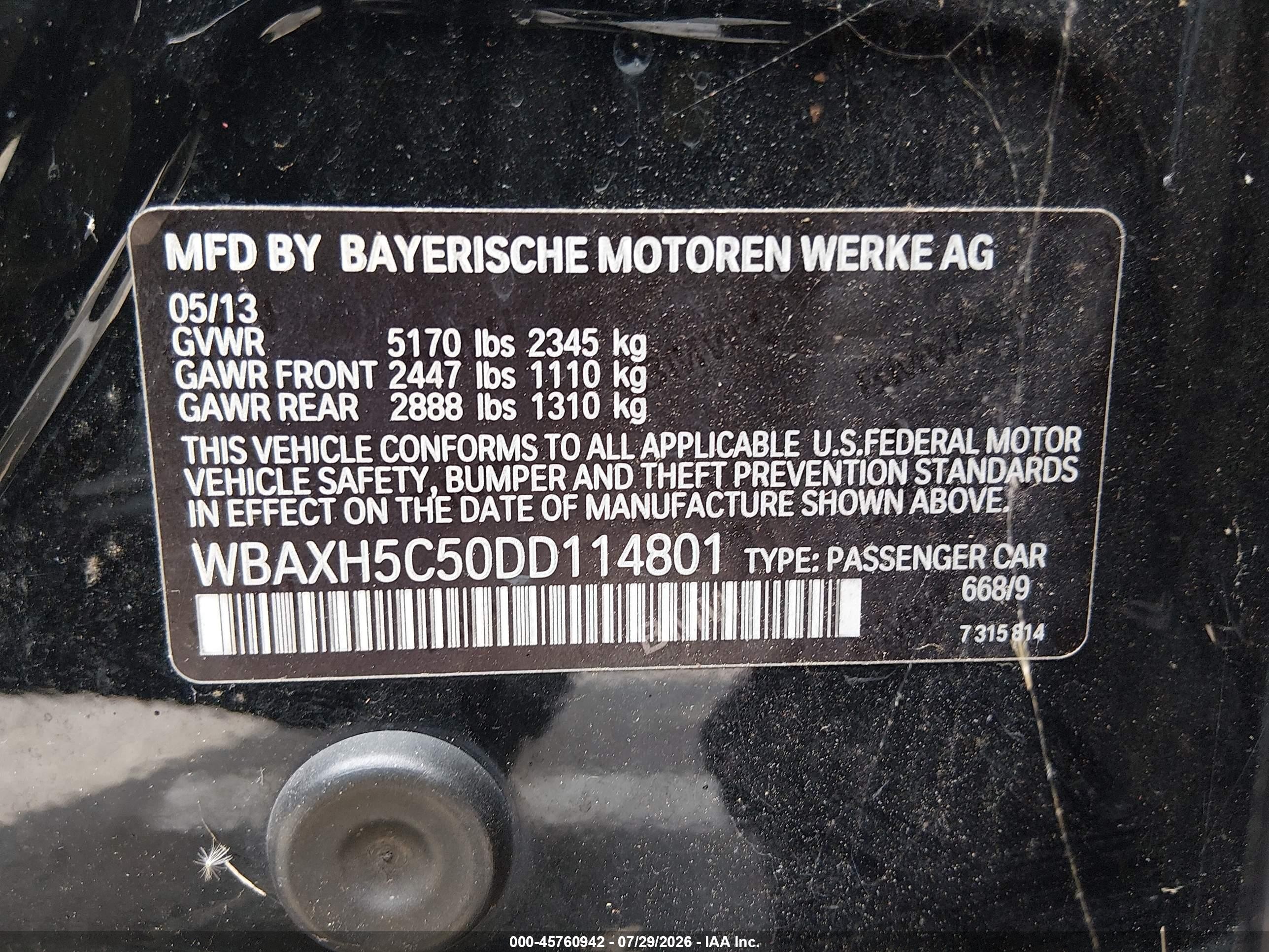 2013 Bmw 528i Xdrive Black vin: WBAXH5C50DD114801