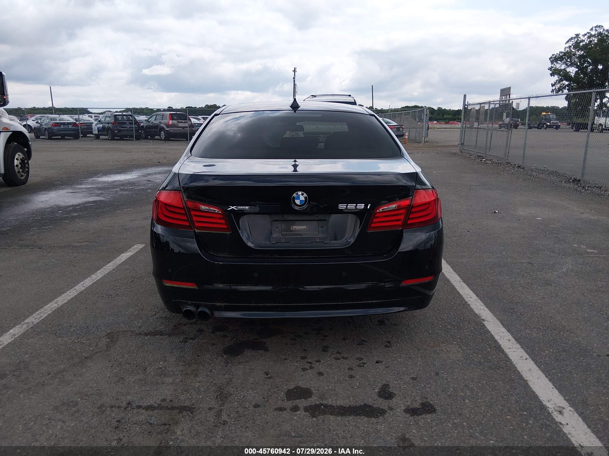 2013 Bmw 528i Xdrive Black vin: WBAXH5C50DD114801