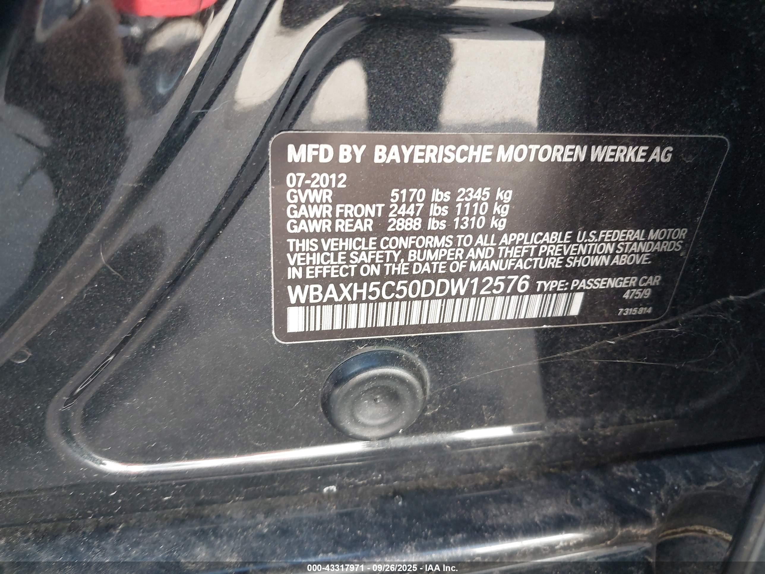 2013 Bmw 528i Xdrive Black vin: WBAXH5C50DDW12576