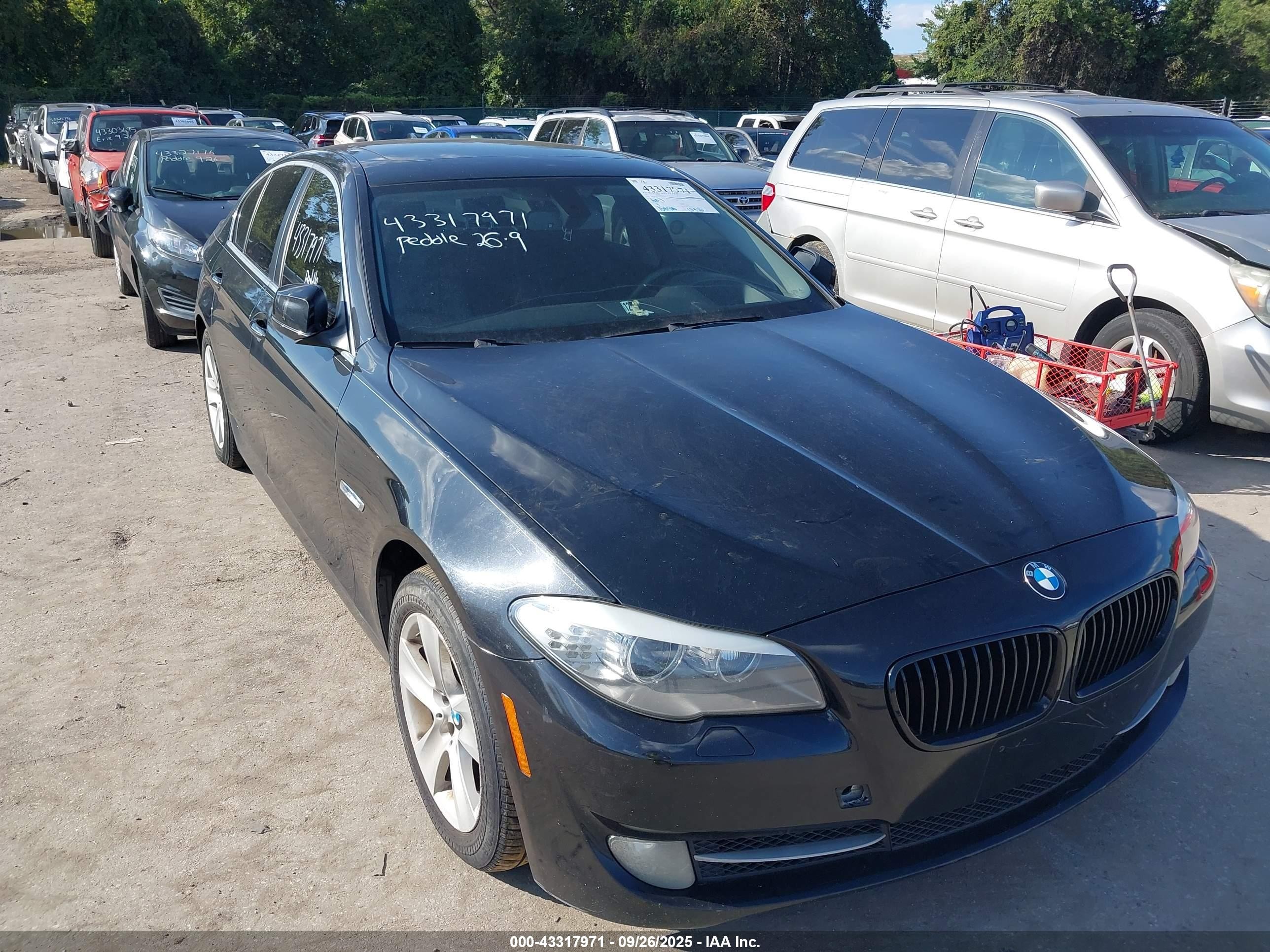 2013 Bmw 528i Xdrive Black vin: WBAXH5C50DDW12576