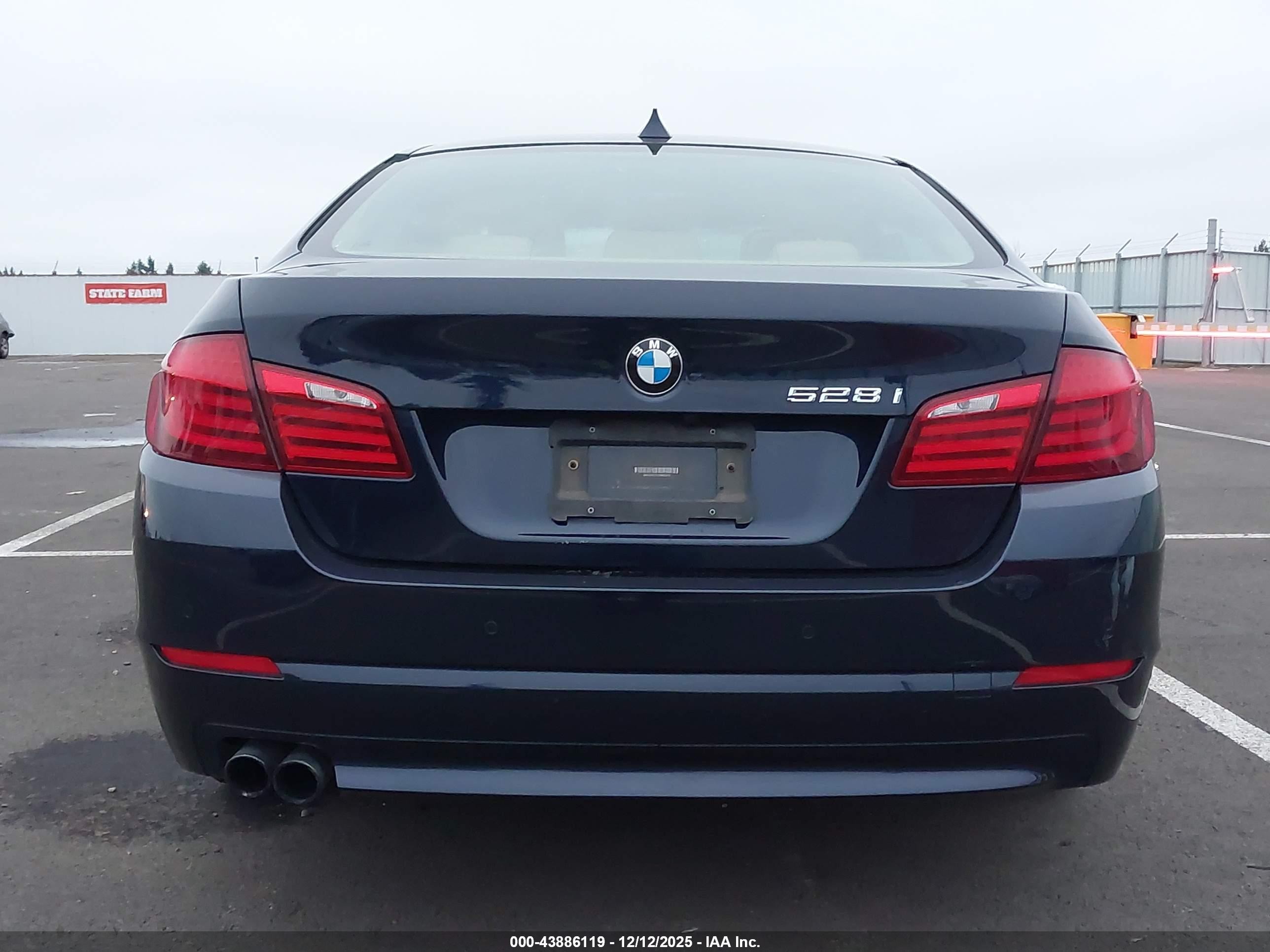 2012 Bmw 528i Xdrive Dark Blue vin: WBAXH5C51CDW02475