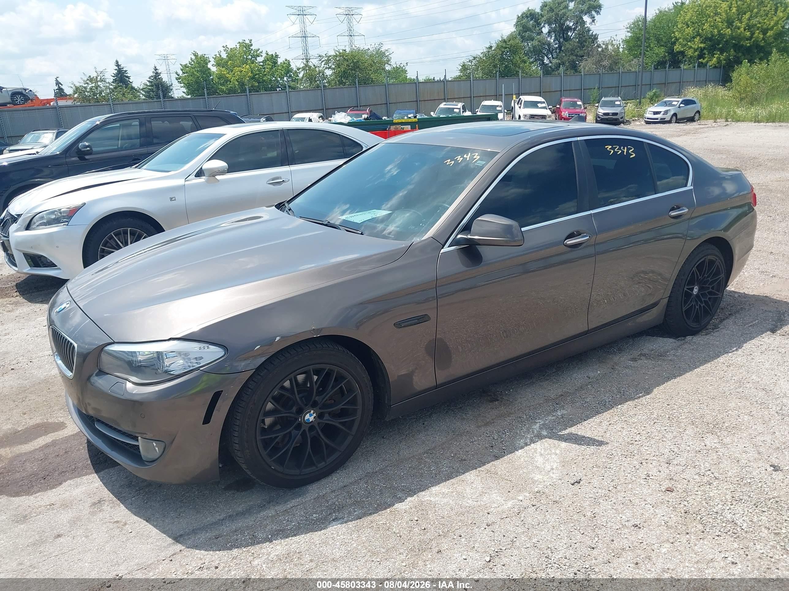 2013 Bmw 528i Xdrive Gray vin: WBAXH5C51DD111499
