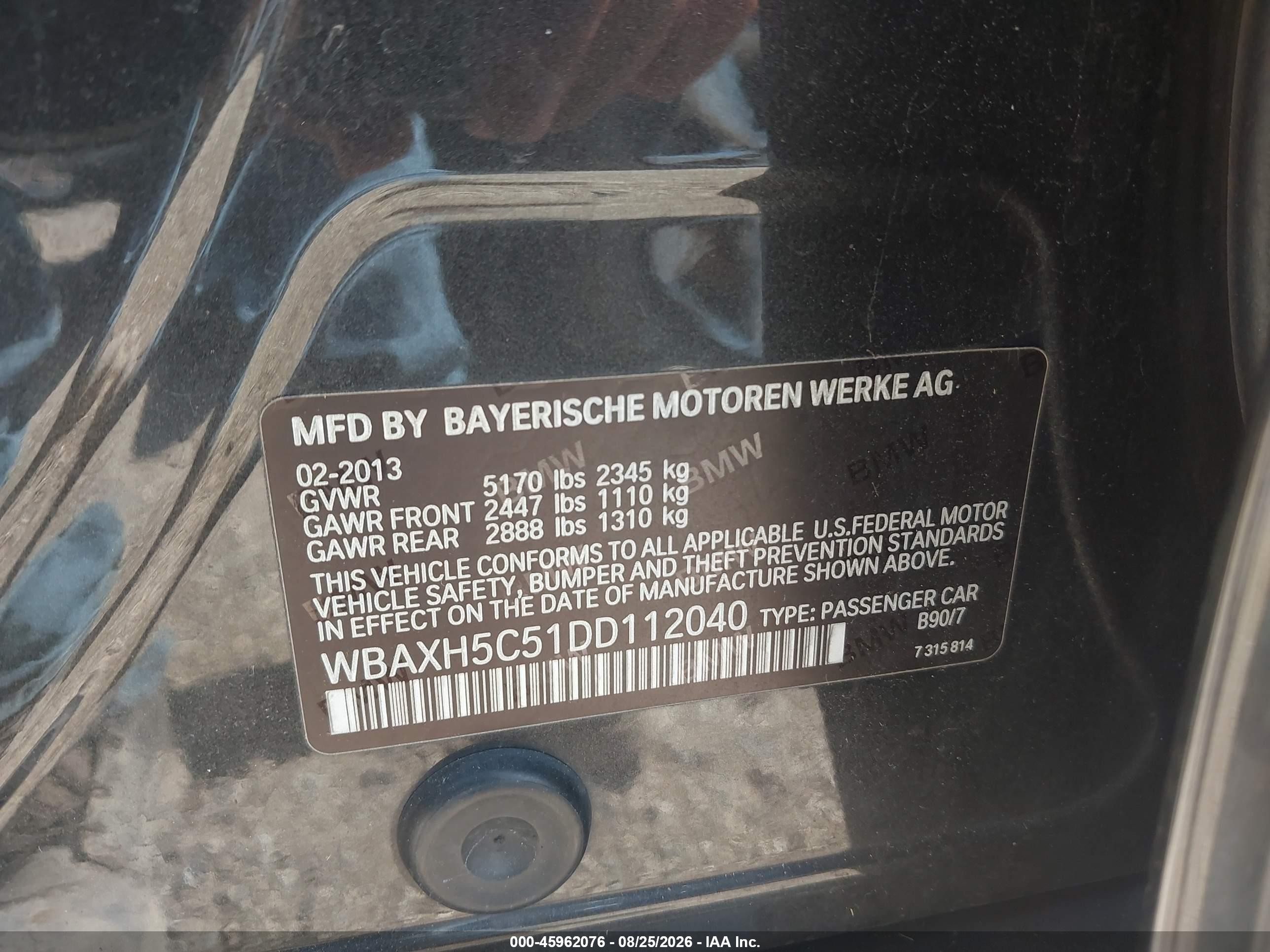 2013 Bmw 528i Xdrive Черный vin: WBAXH5C51DD112040