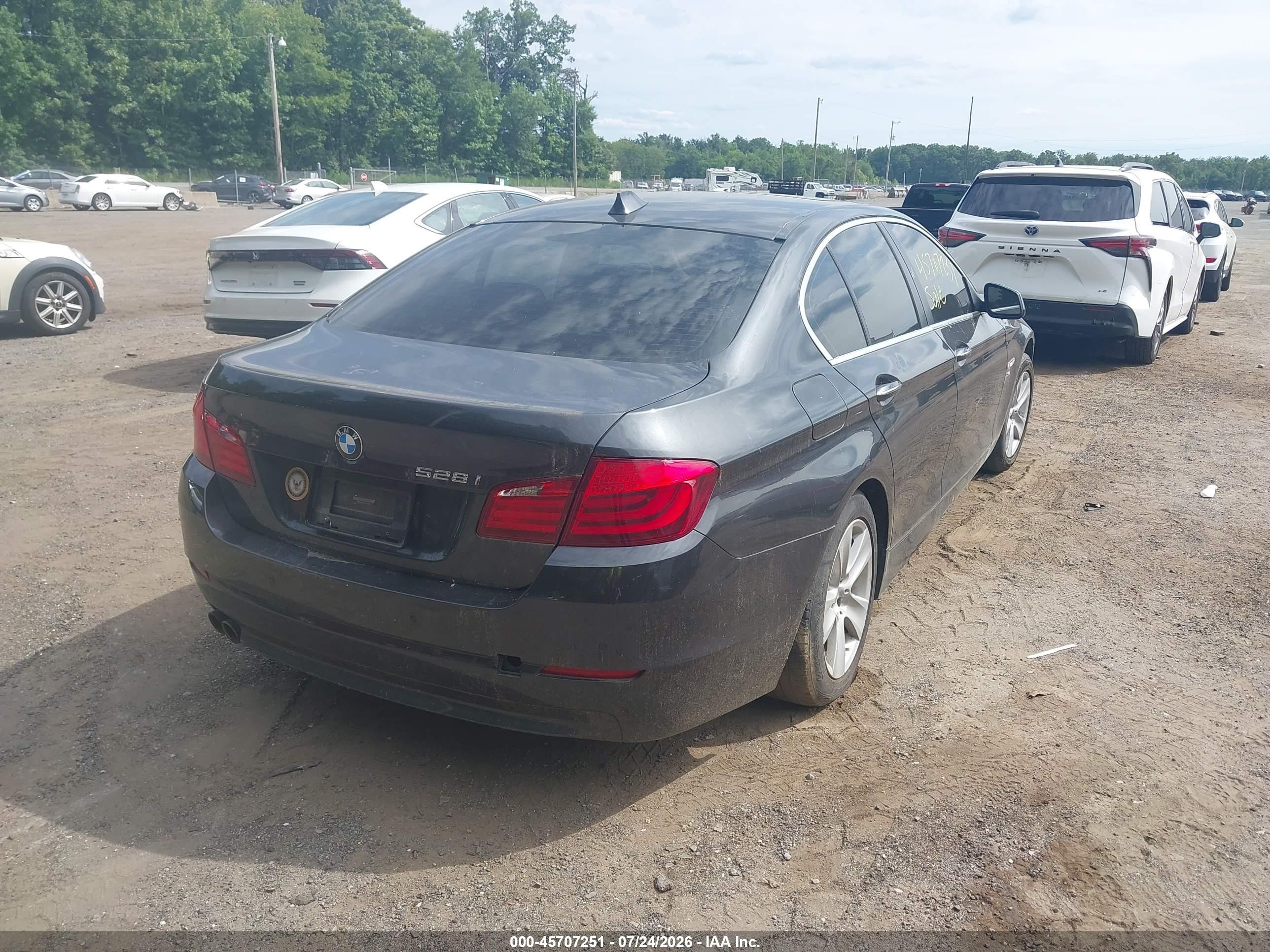 2012 Bmw 528i Xdrive Black vin: WBAXH5C52CDW11508
