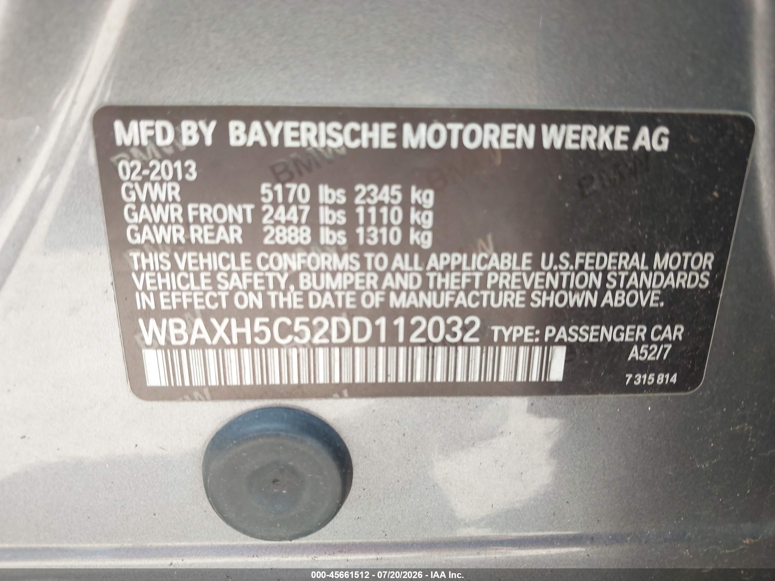 2013 Bmw 528i Xdrive Gray vin: WBAXH5C52DD112032
