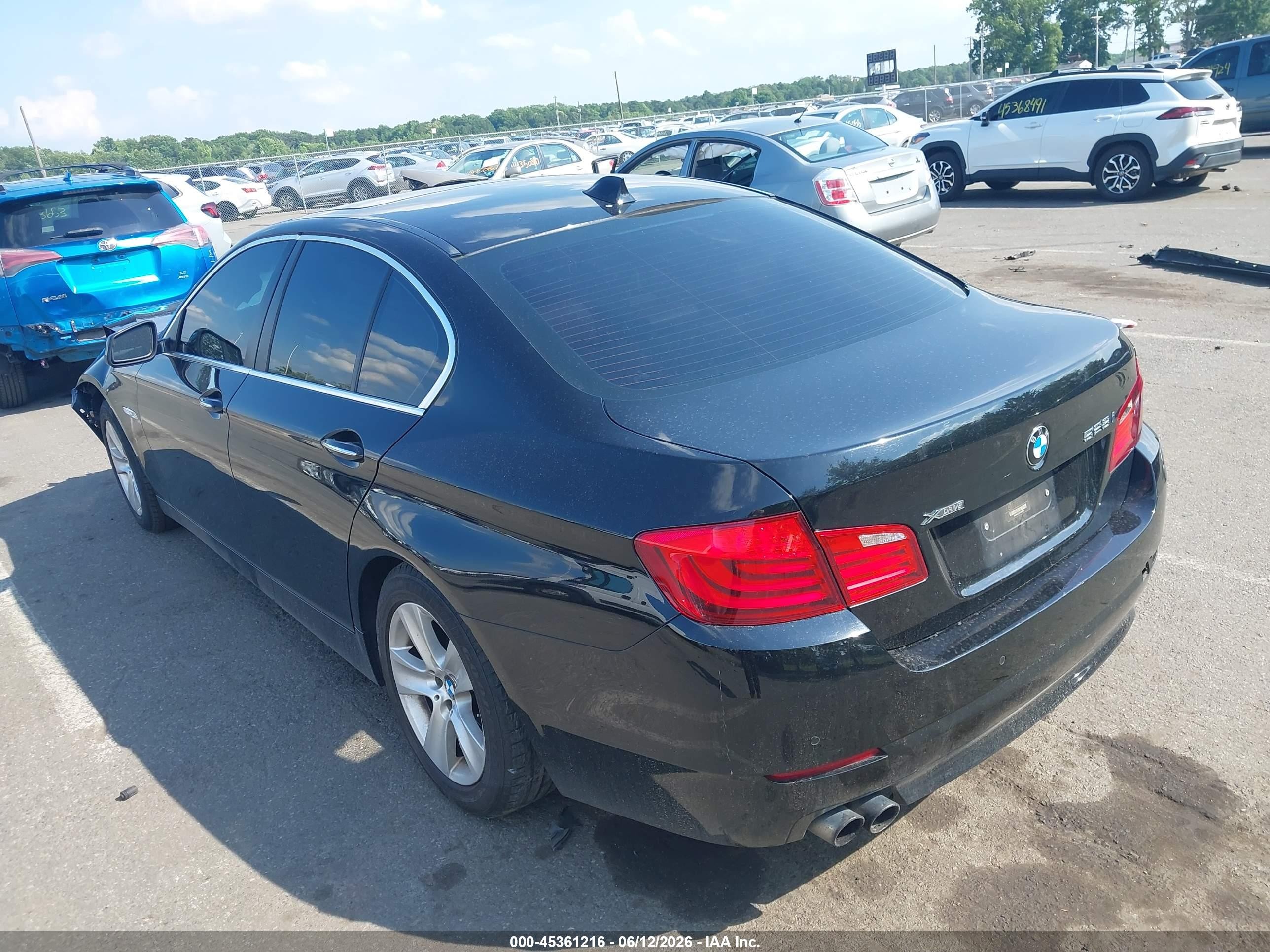 2013 Bmw 528i Xdrive Black vin: WBAXH5C53DDW14810