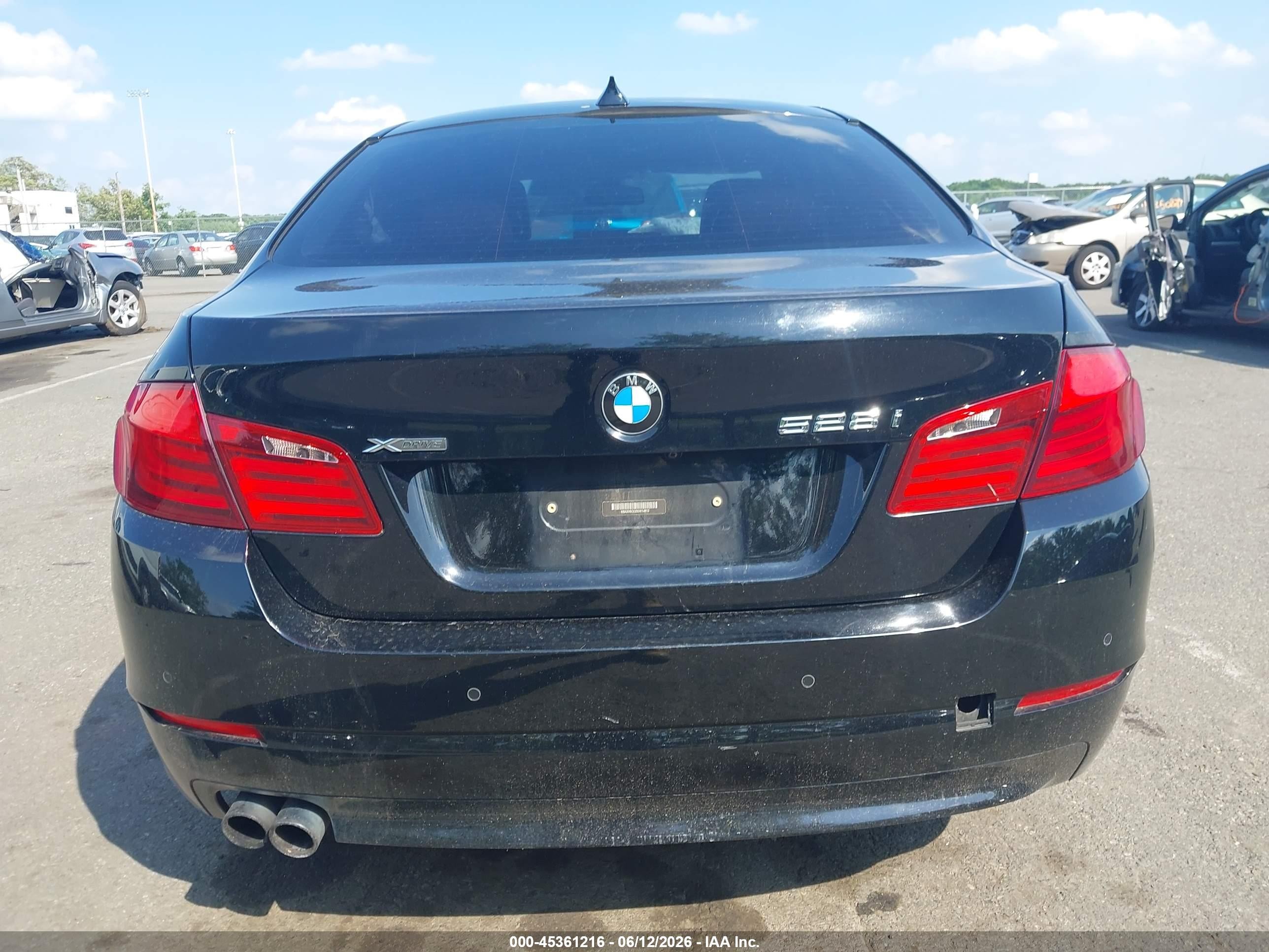2013 Bmw 528i Xdrive Black vin: WBAXH5C53DDW14810