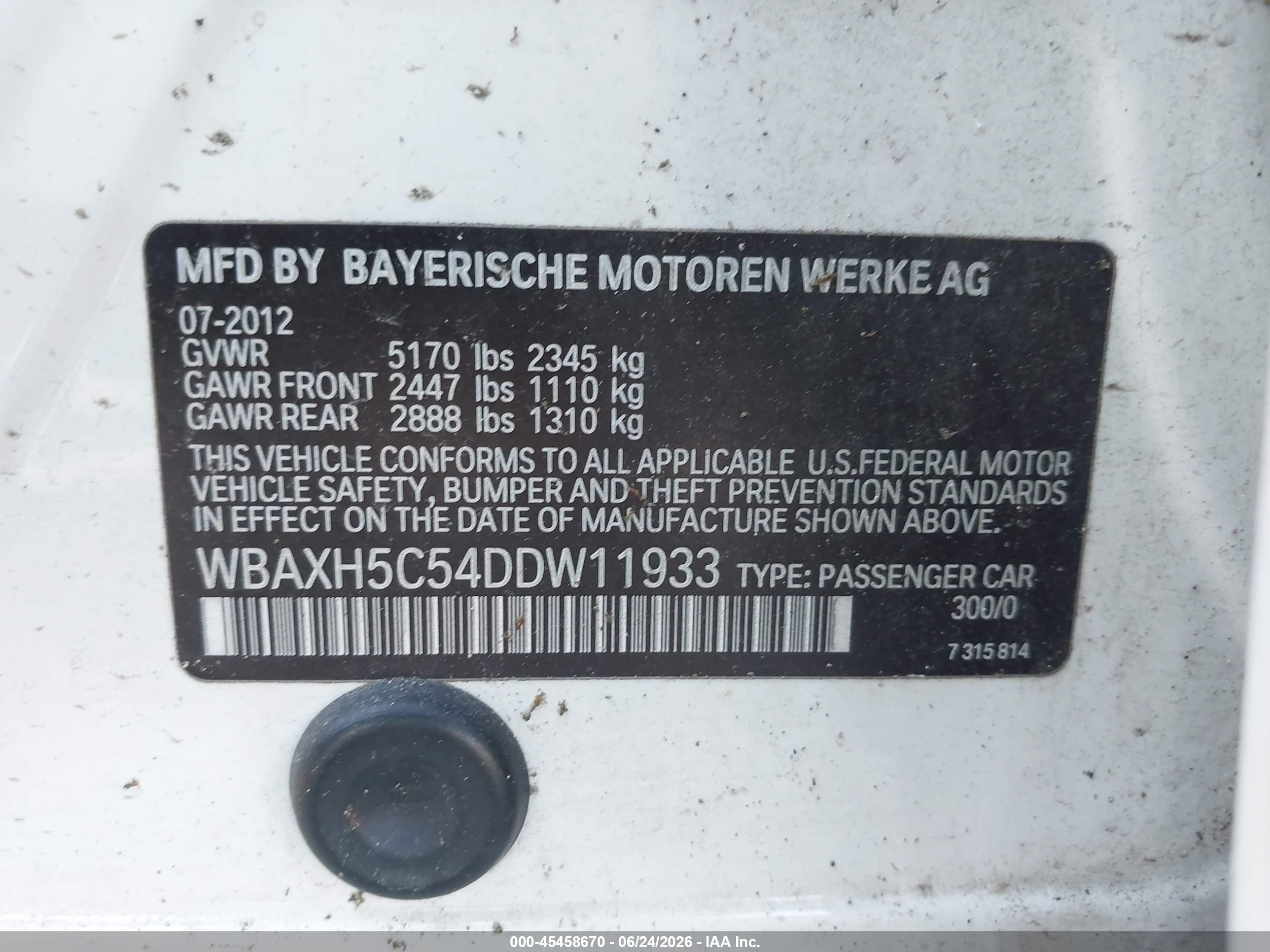 2013 Bmw 528i Xdrive Белый vin: WBAXH5C54DDW11933
