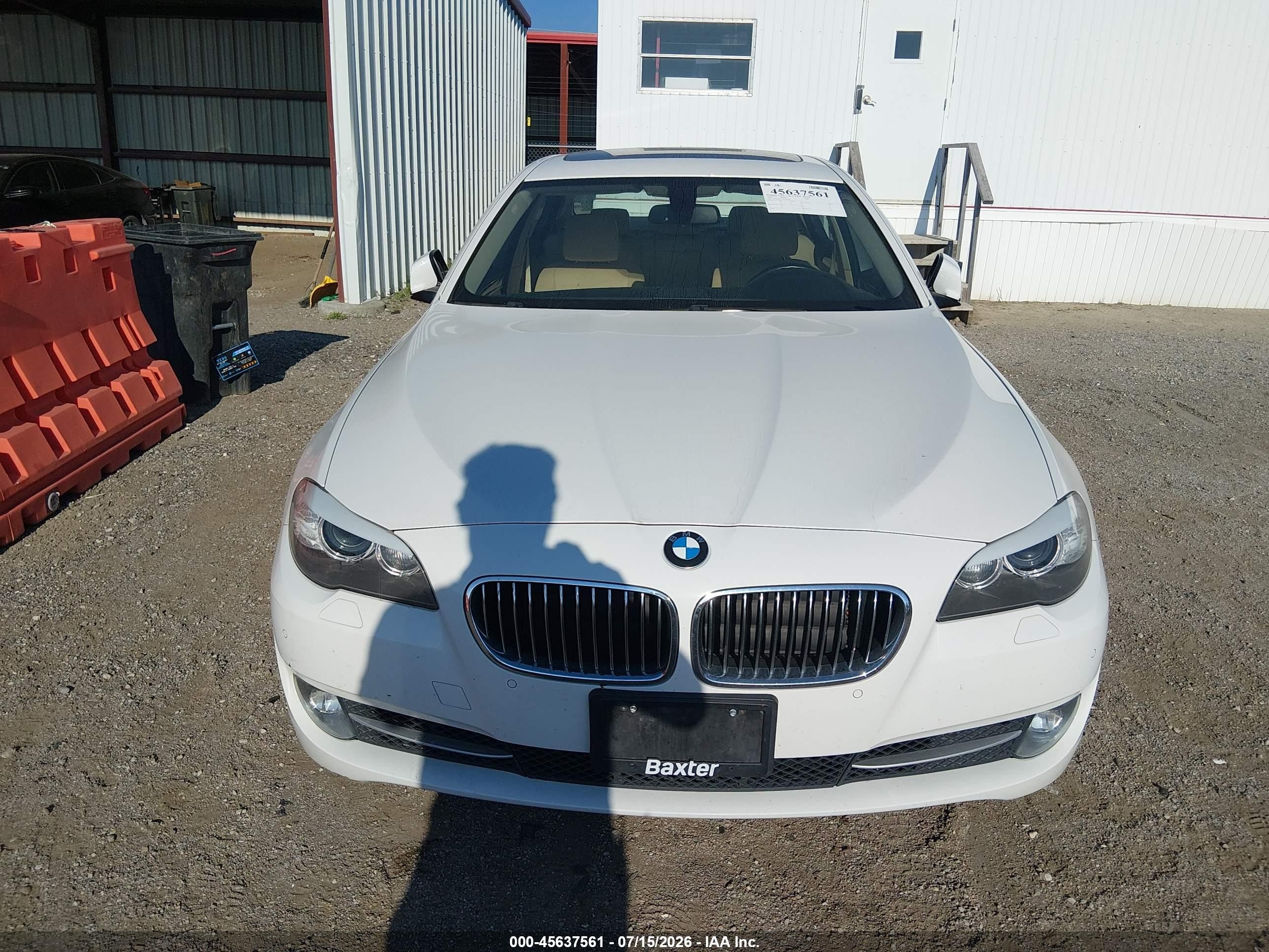 2013 Bmw 528i Xdrive White vin: WBAXH5C55DD107259