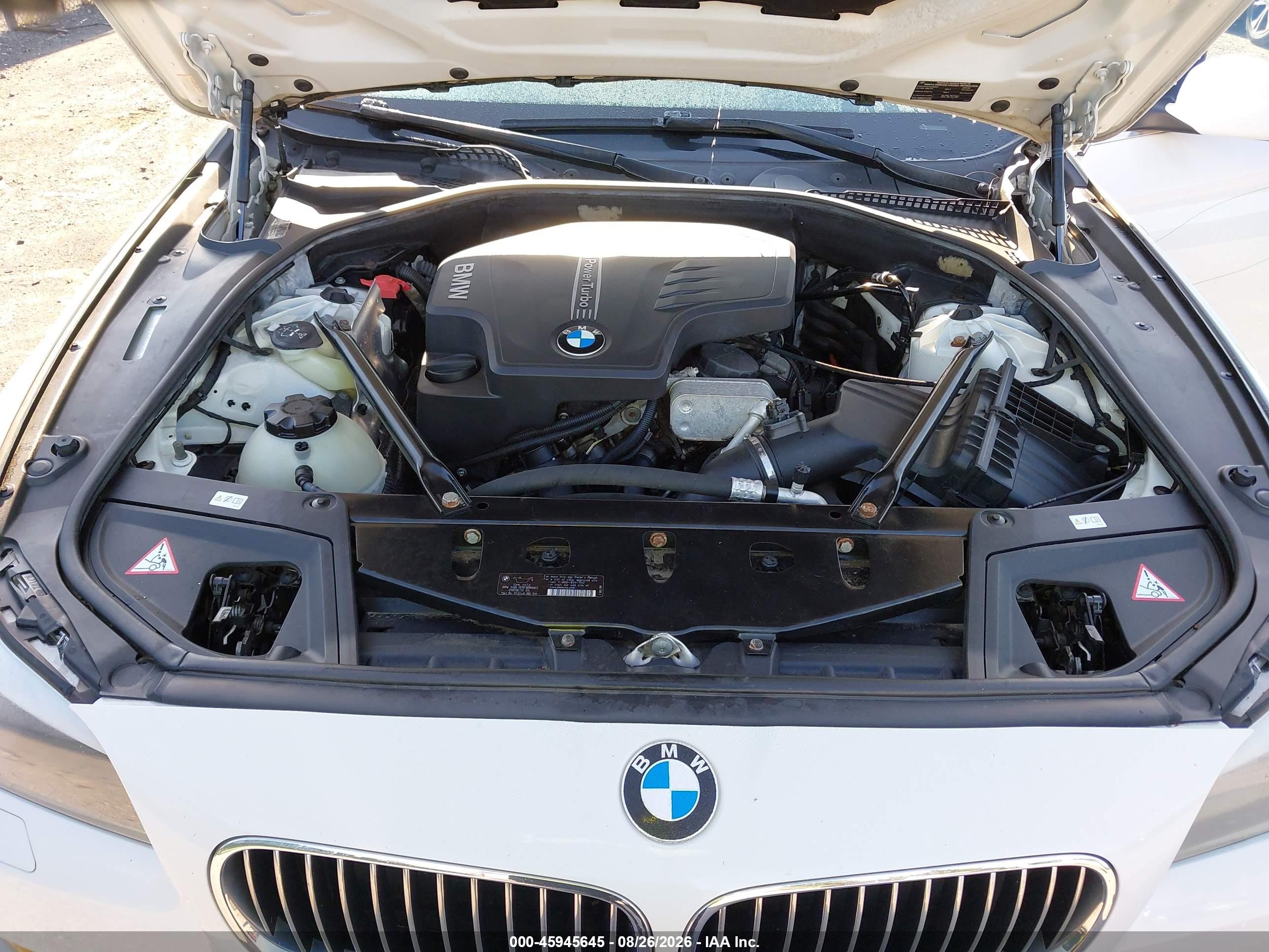 2013 Bmw 528i Xdrive White vin: WBAXH5C55DD113045
