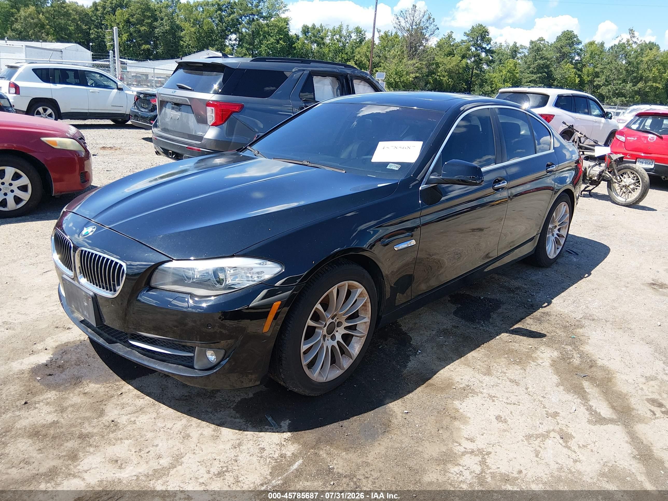 2013 Bmw 528i Xdrive Black vin: WBAXH5C55DD114910