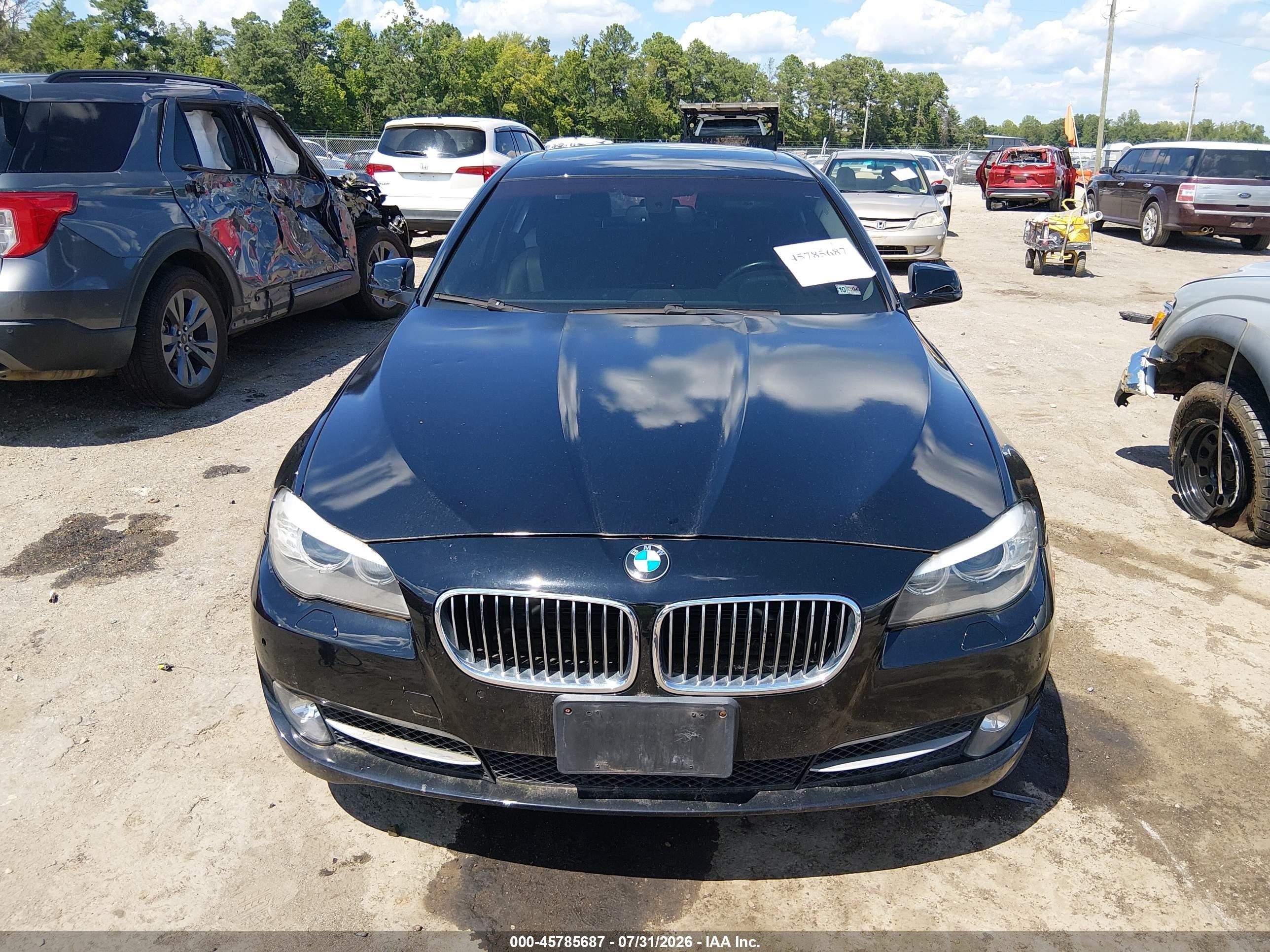 2013 Bmw 528i Xdrive Black vin: WBAXH5C55DD114910