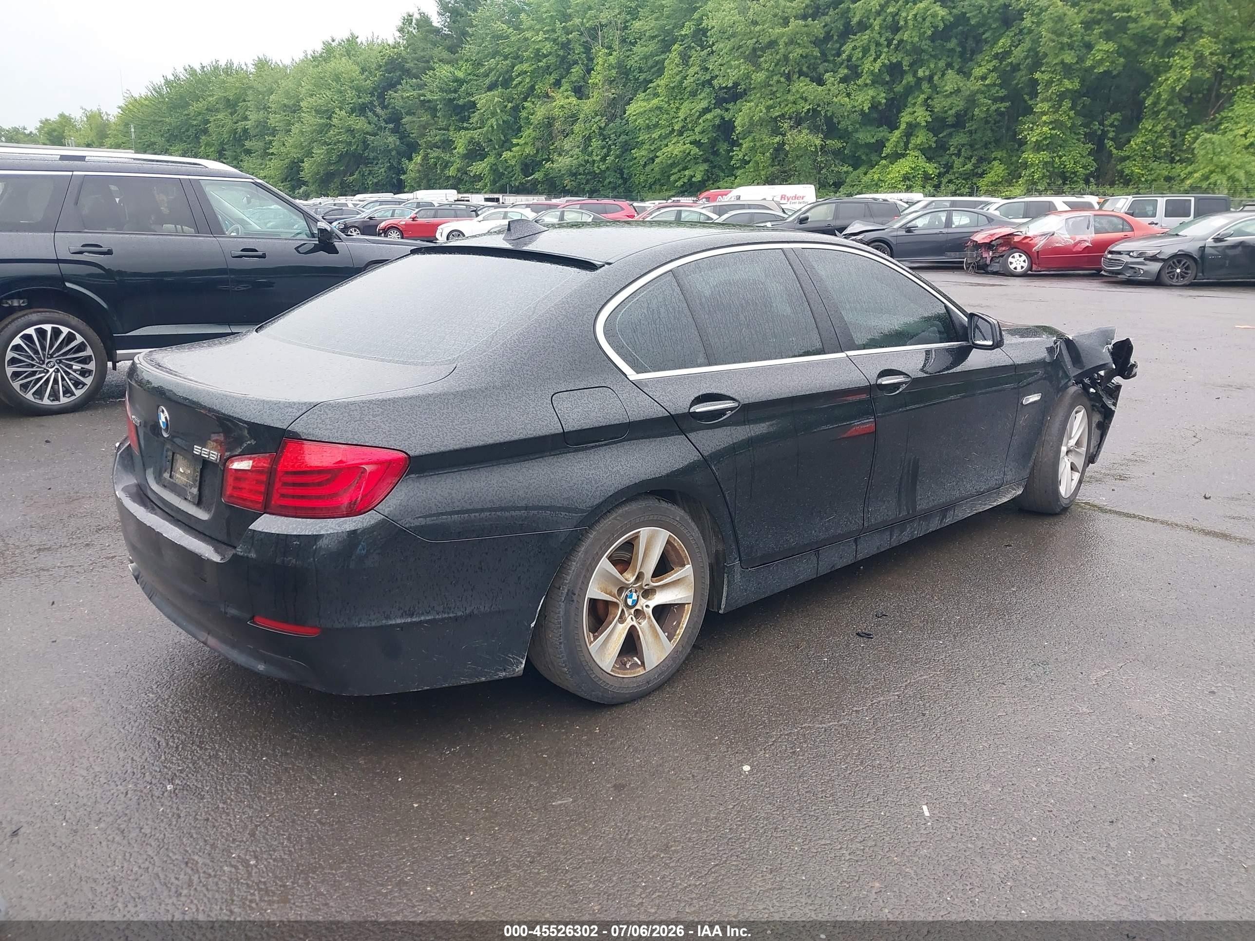 2013 Bmw 528i Xdrive Черный vin: WBAXH5C55DDW12671