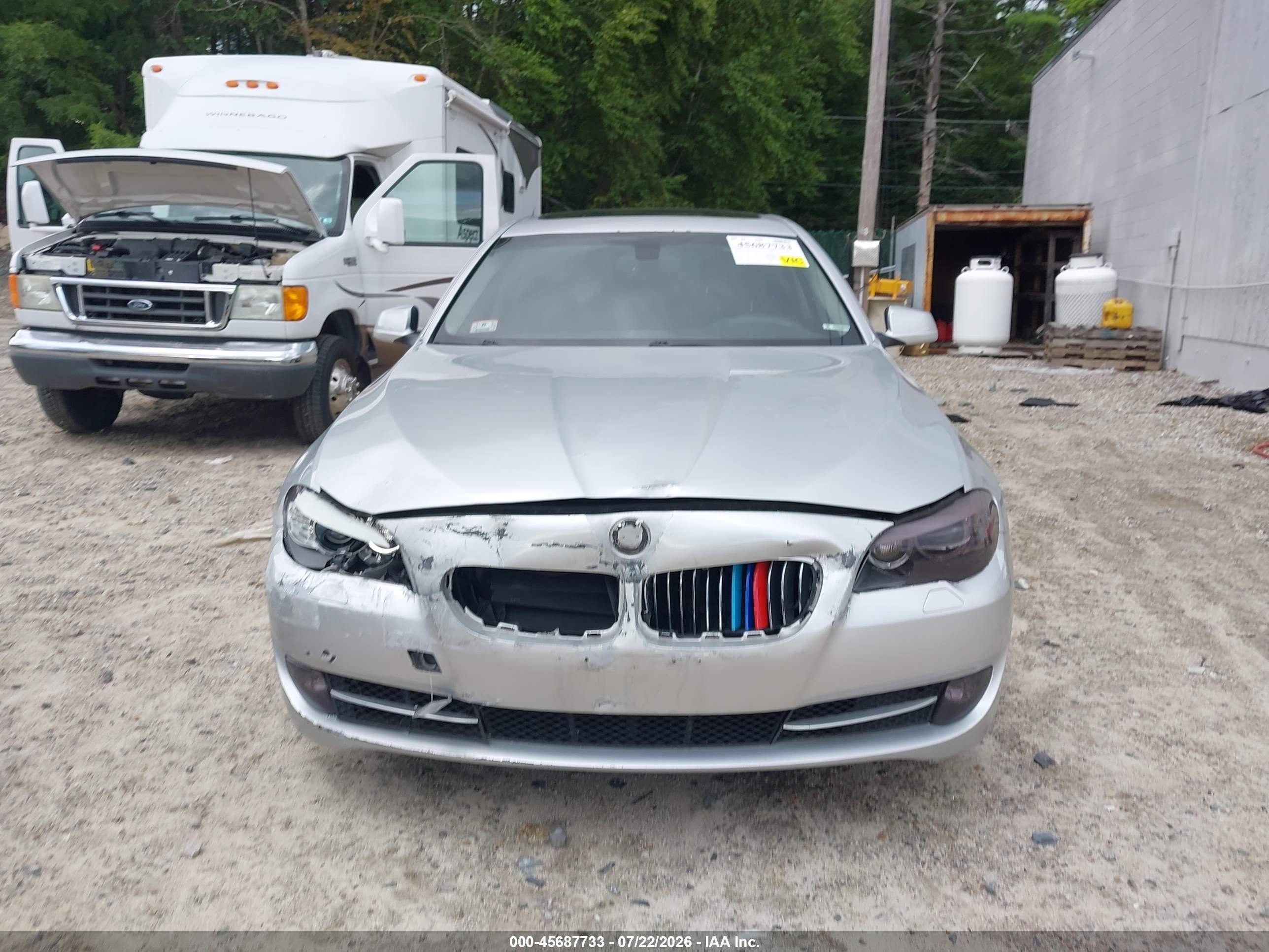 2013 Bmw 528i Xdrive Silver vin: WBAXH5C55DDW15621