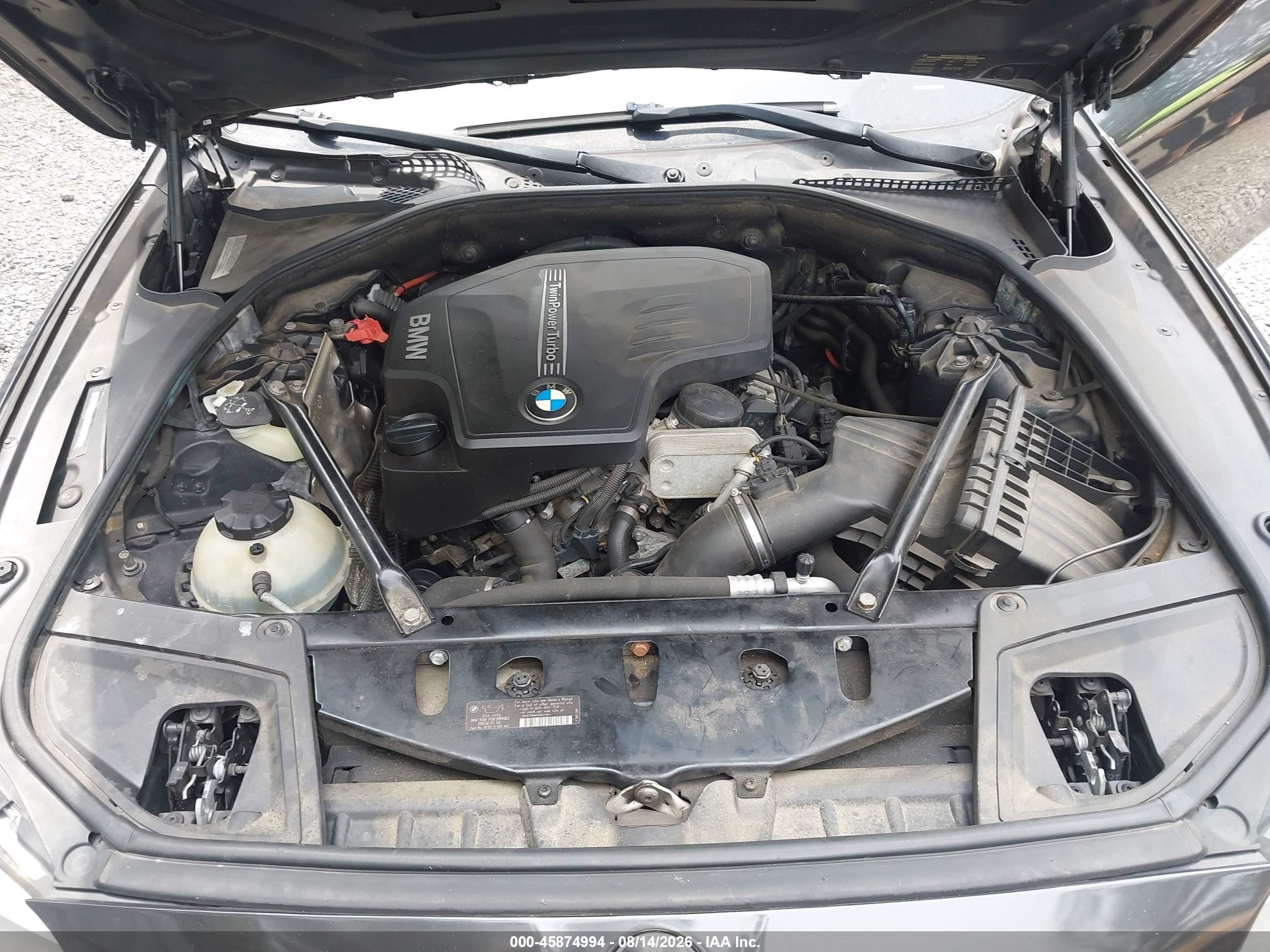 2013 Bmw 528i Xdrive Серый vin: WBAXH5C55DDW15795