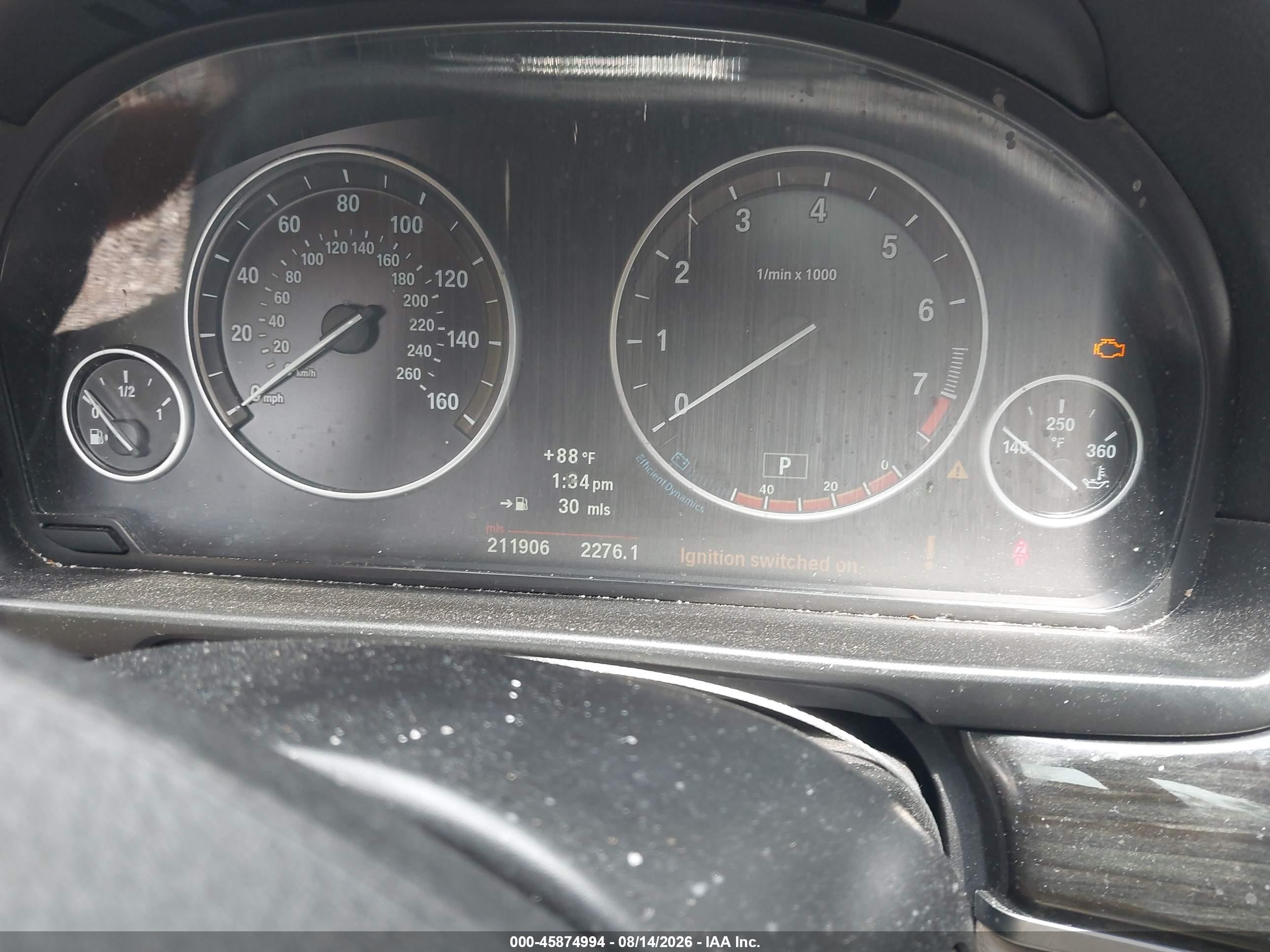 2013 Bmw 528i Xdrive Серый vin: WBAXH5C55DDW15795