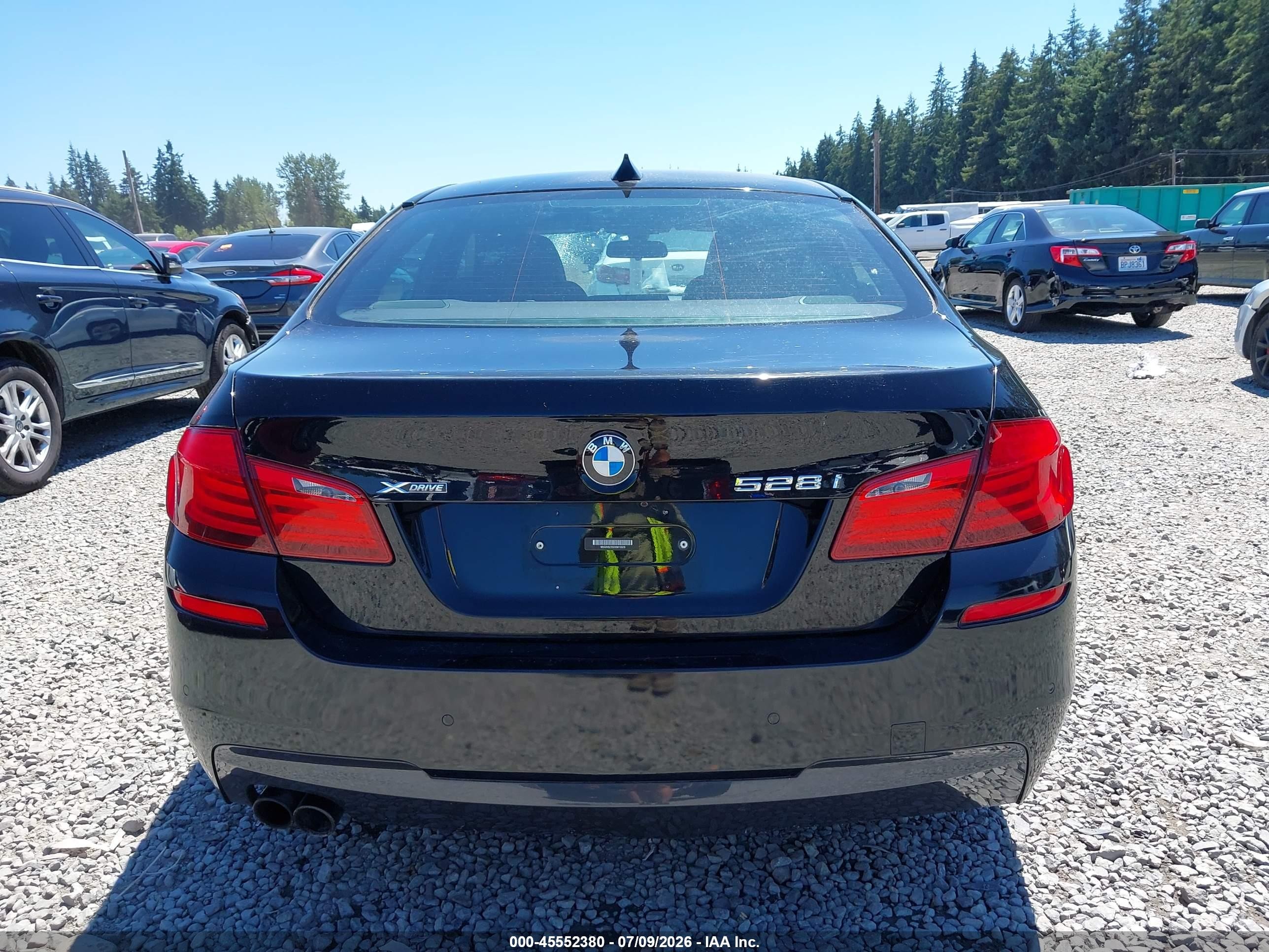 2013 Bmw 528i Xdrive Черный vin: WBAXH5C55DDW16526