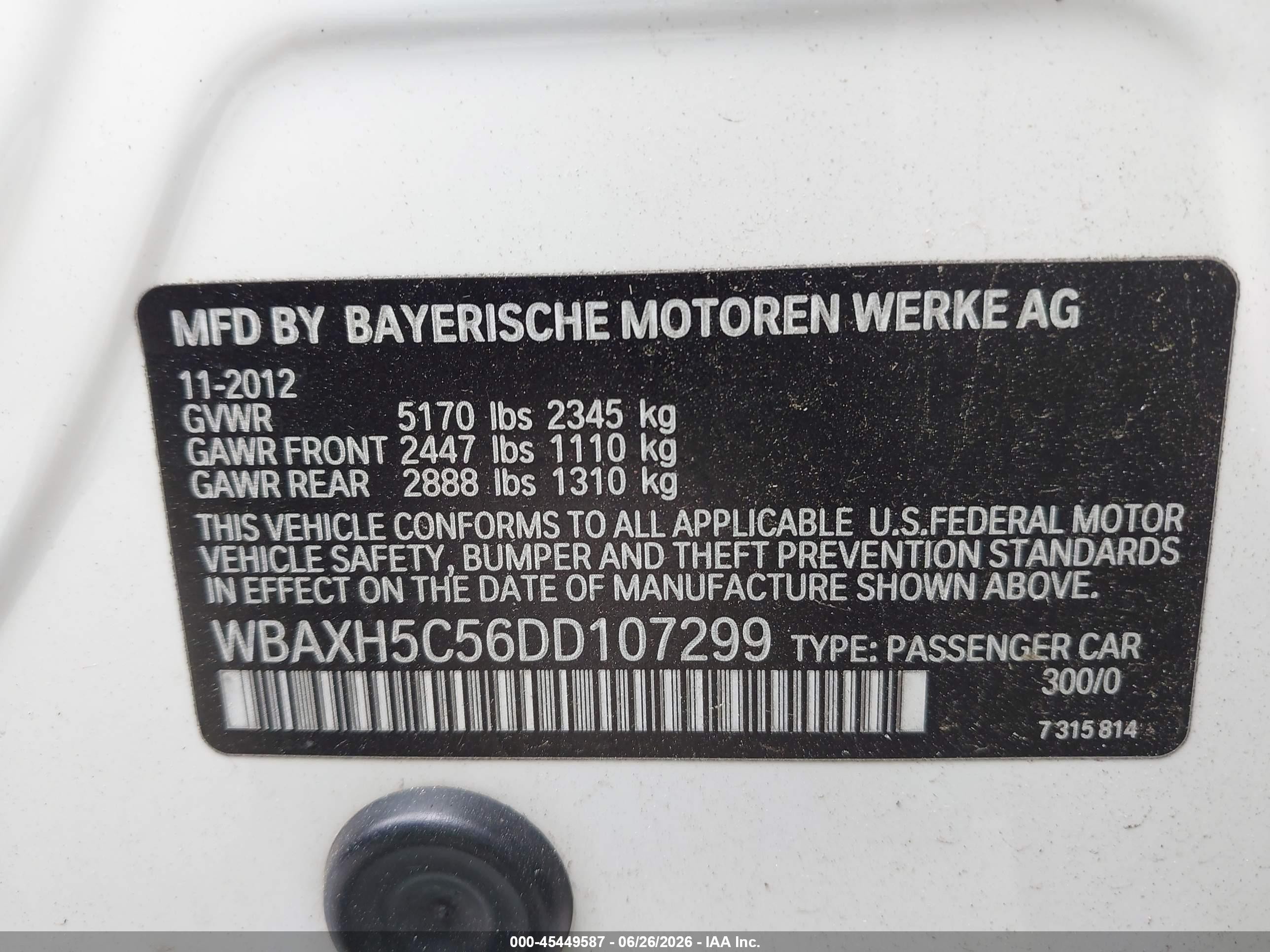 2013 Bmw 528i Xdrive Белый vin: WBAXH5C56DD107299