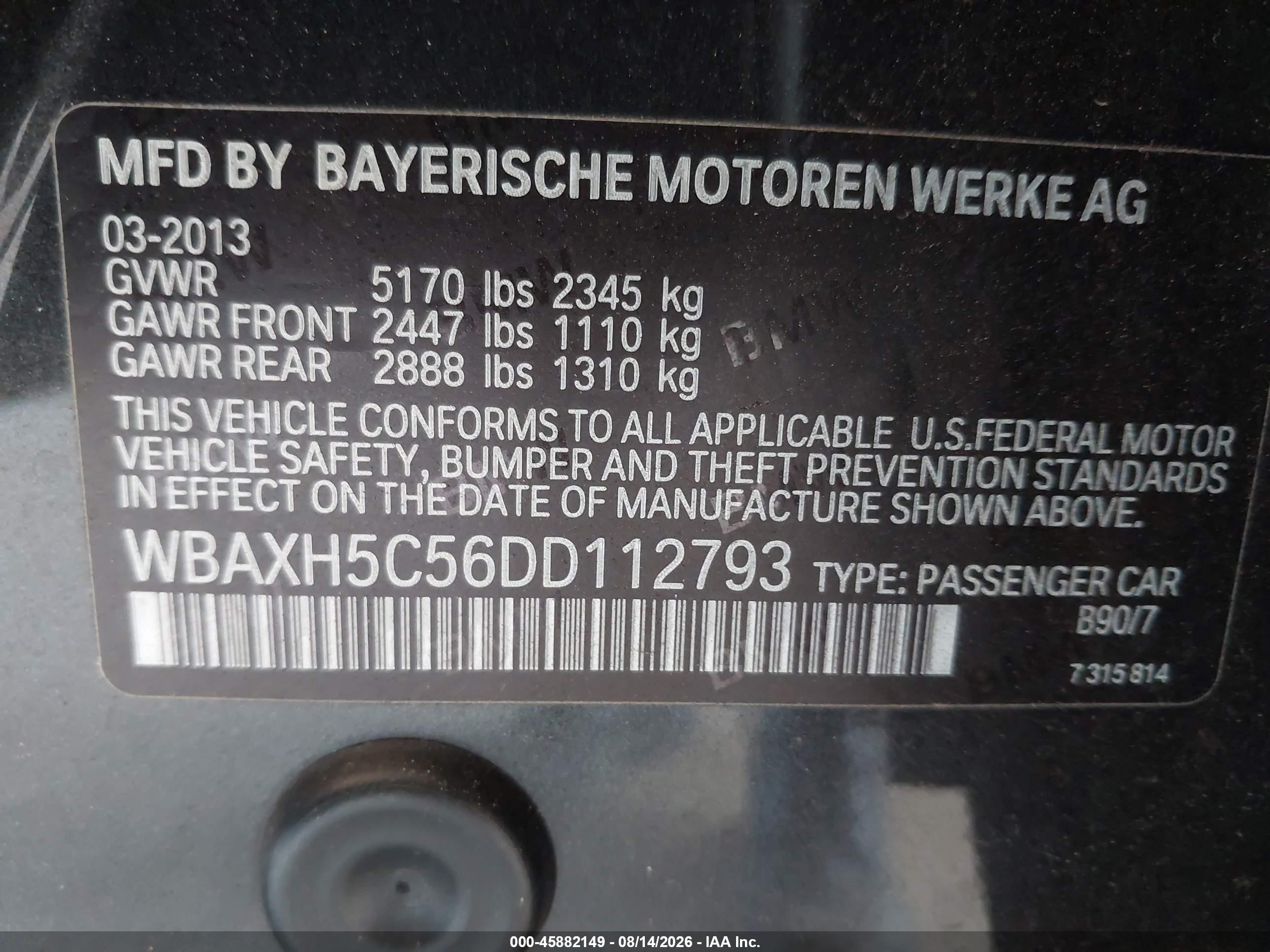 2013 Bmw 528i Xdrive Black vin: WBAXH5C56DD112793