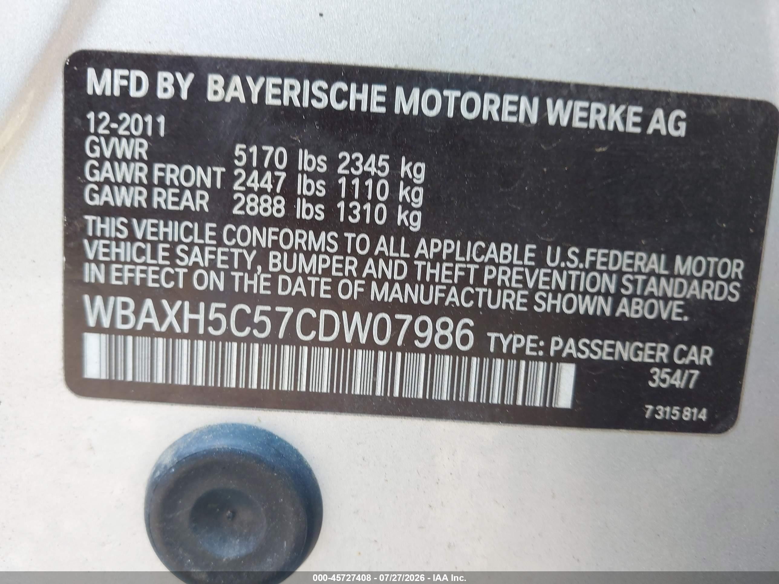 2012 Bmw 528i Xdrive Silver vin: WBAXH5C57CDW07986