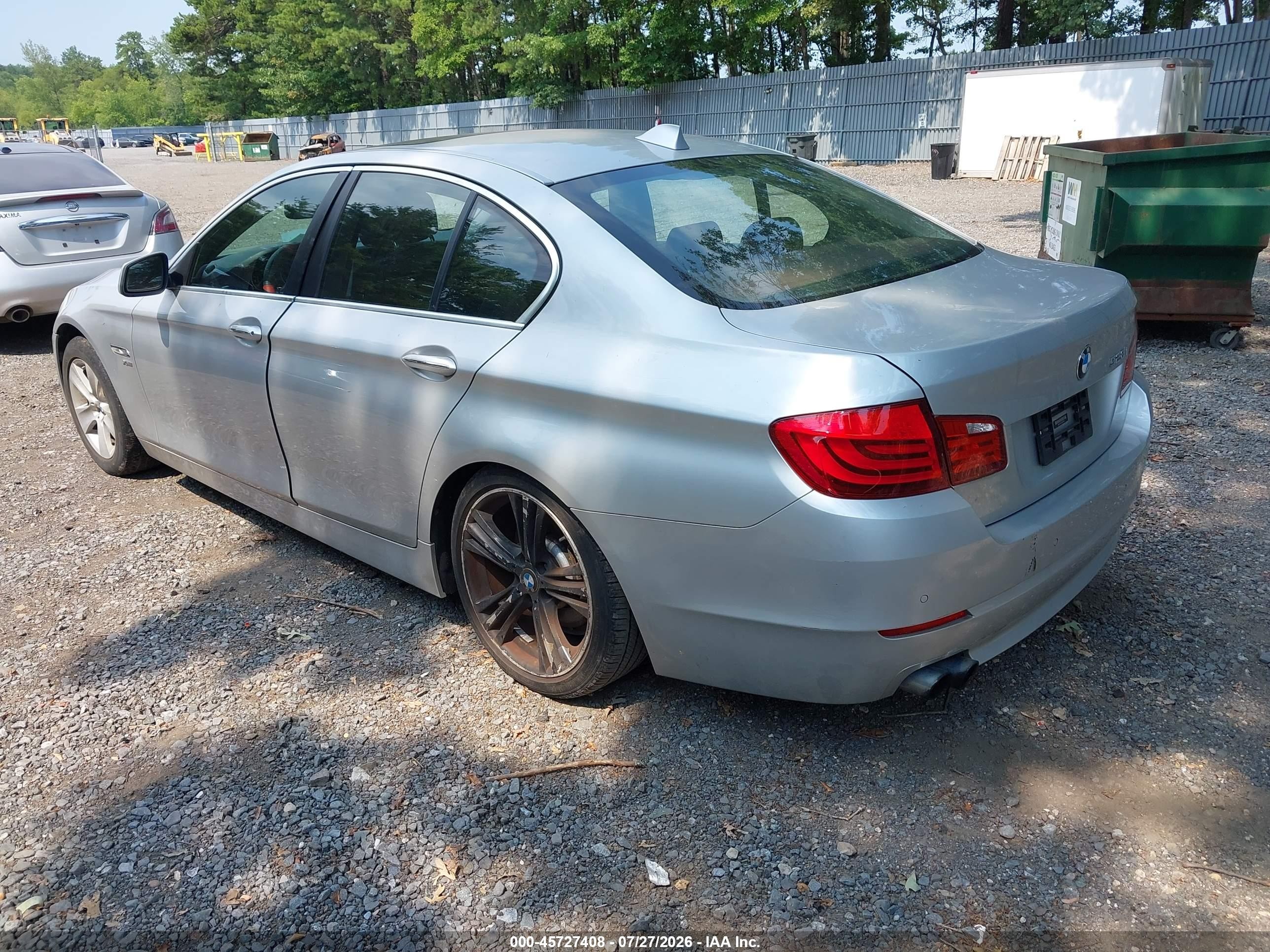 2012 Bmw 528i Xdrive Silver vin: WBAXH5C57CDW07986