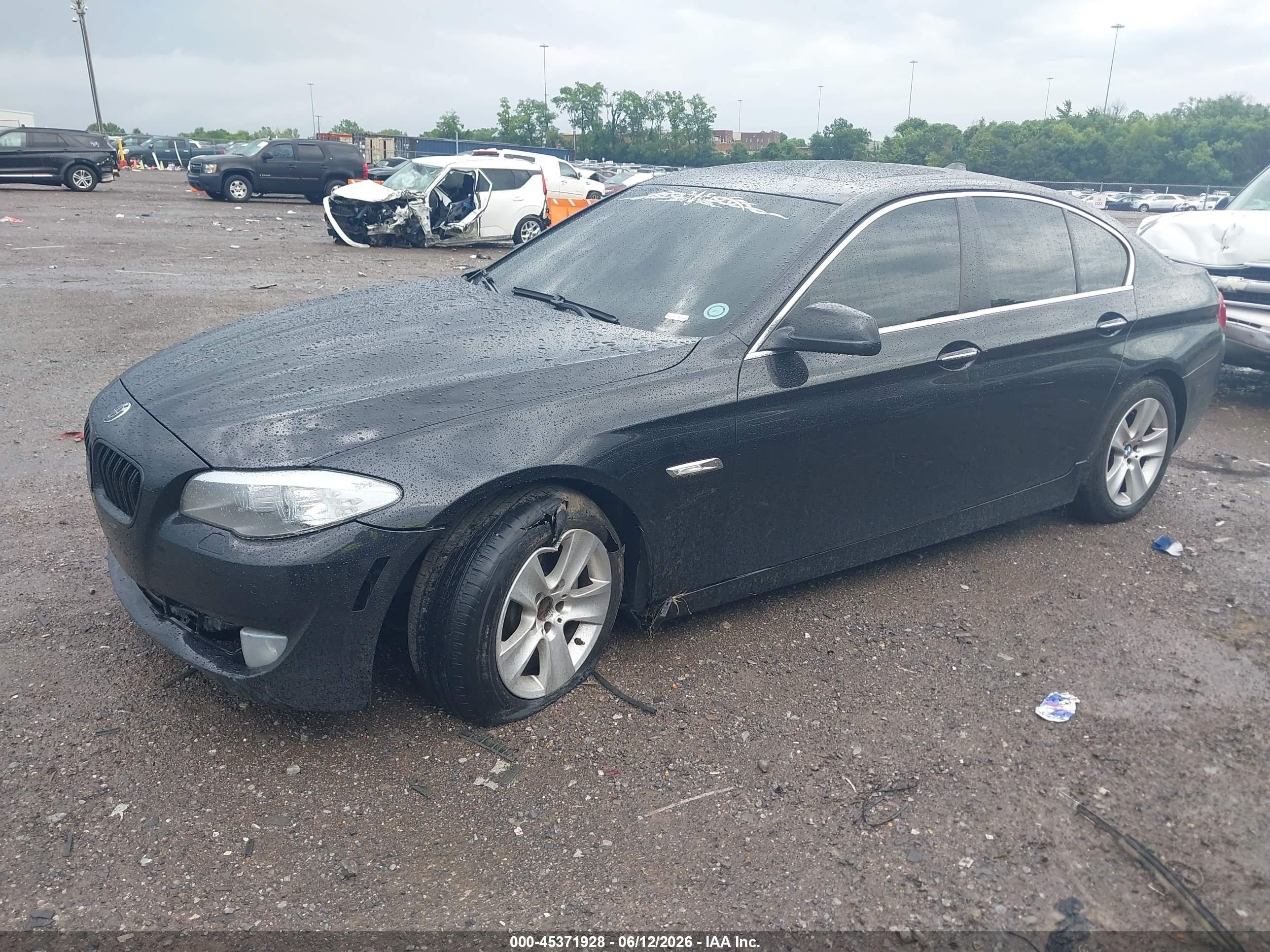 2013 Bmw 528i Xdrive Black vin: WBAXH5C57DD112477