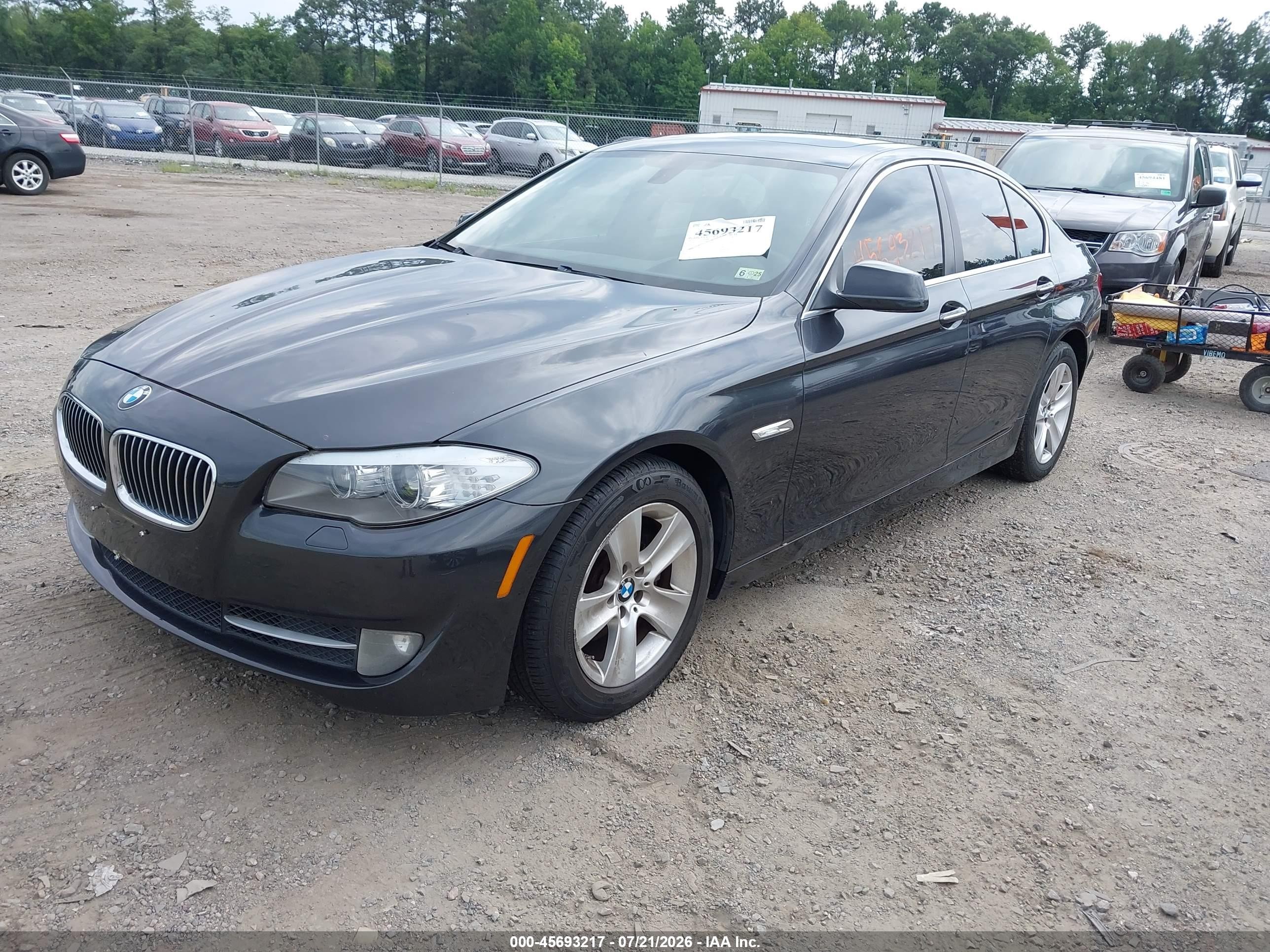 2013 Bmw 528i Xdrive Gray vin: WBAXH5C57DDW14129
