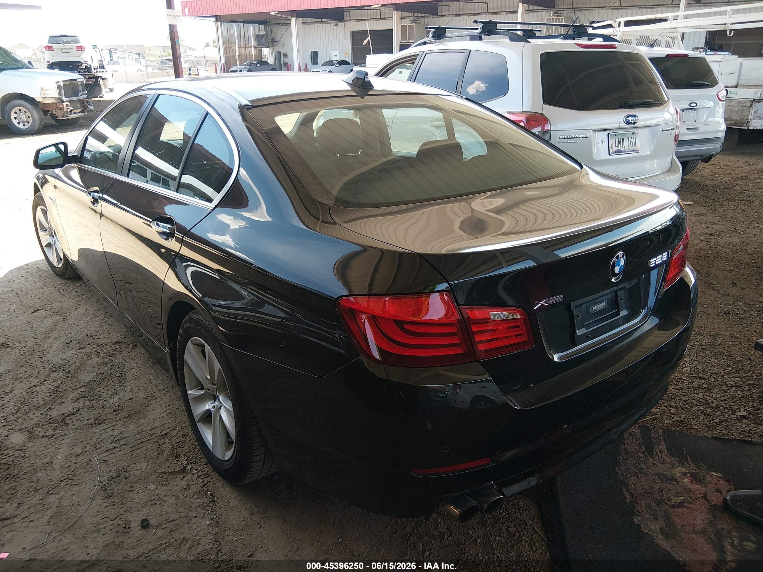 2013 Bmw 528i Xdrive Black vin: WBAXH5C58DD109958