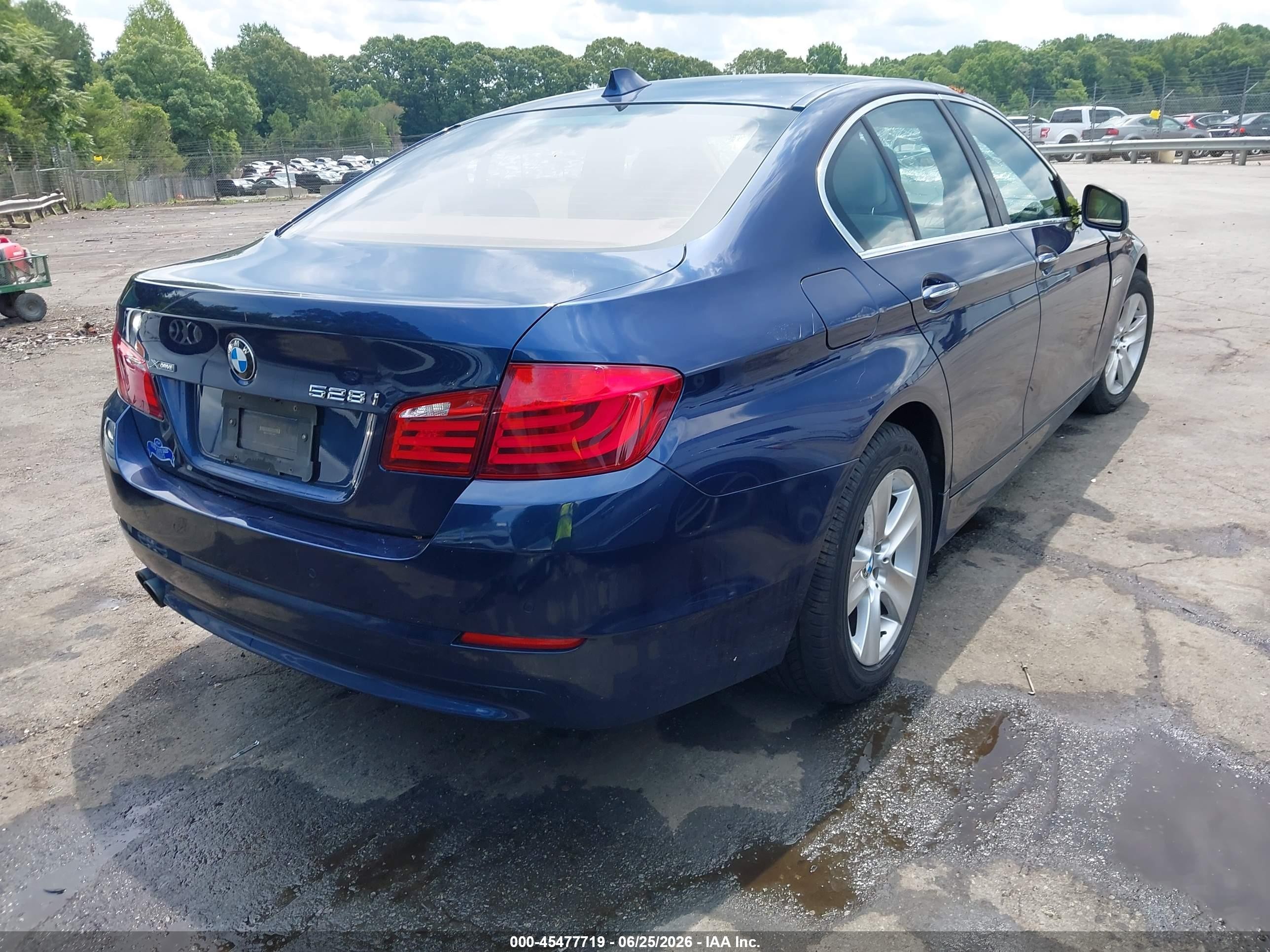 2013 Bmw 528i Xdrive Blue vin: WBAXH5C58DD112651