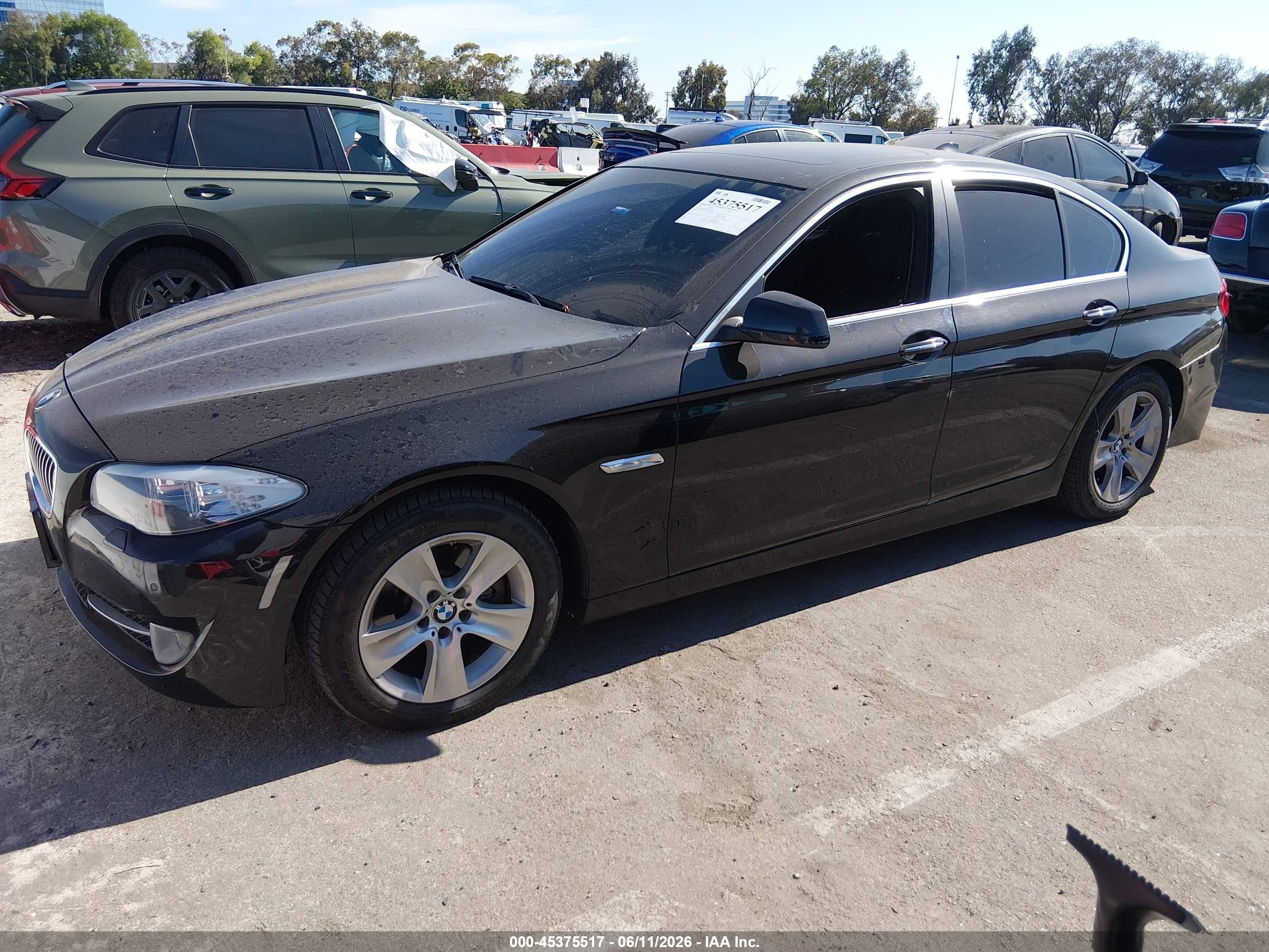 2013 Bmw 528i Xdrive Black vin: WBAXH5C59DD109368