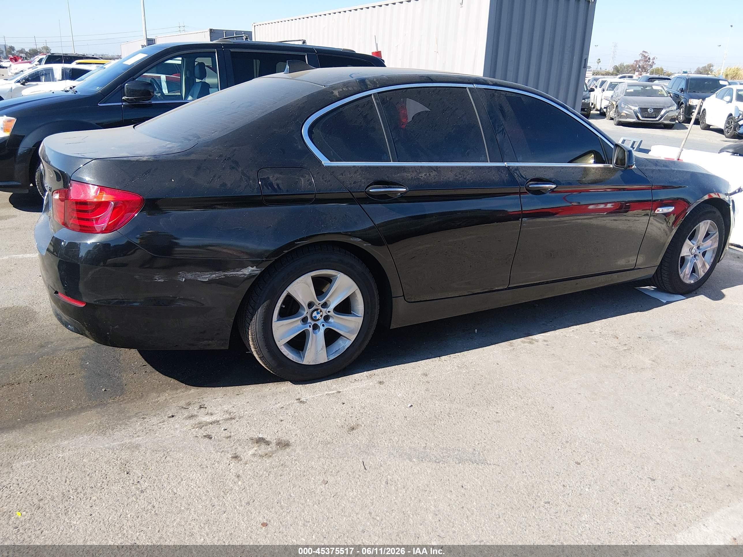 2013 Bmw 528i Xdrive Black vin: WBAXH5C59DD109368