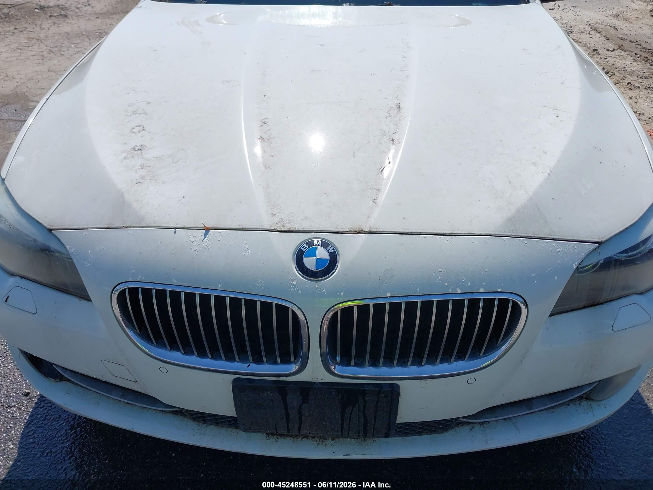 2013 Bmw 528i Xdrive White vin: WBAXH5C59DD113002