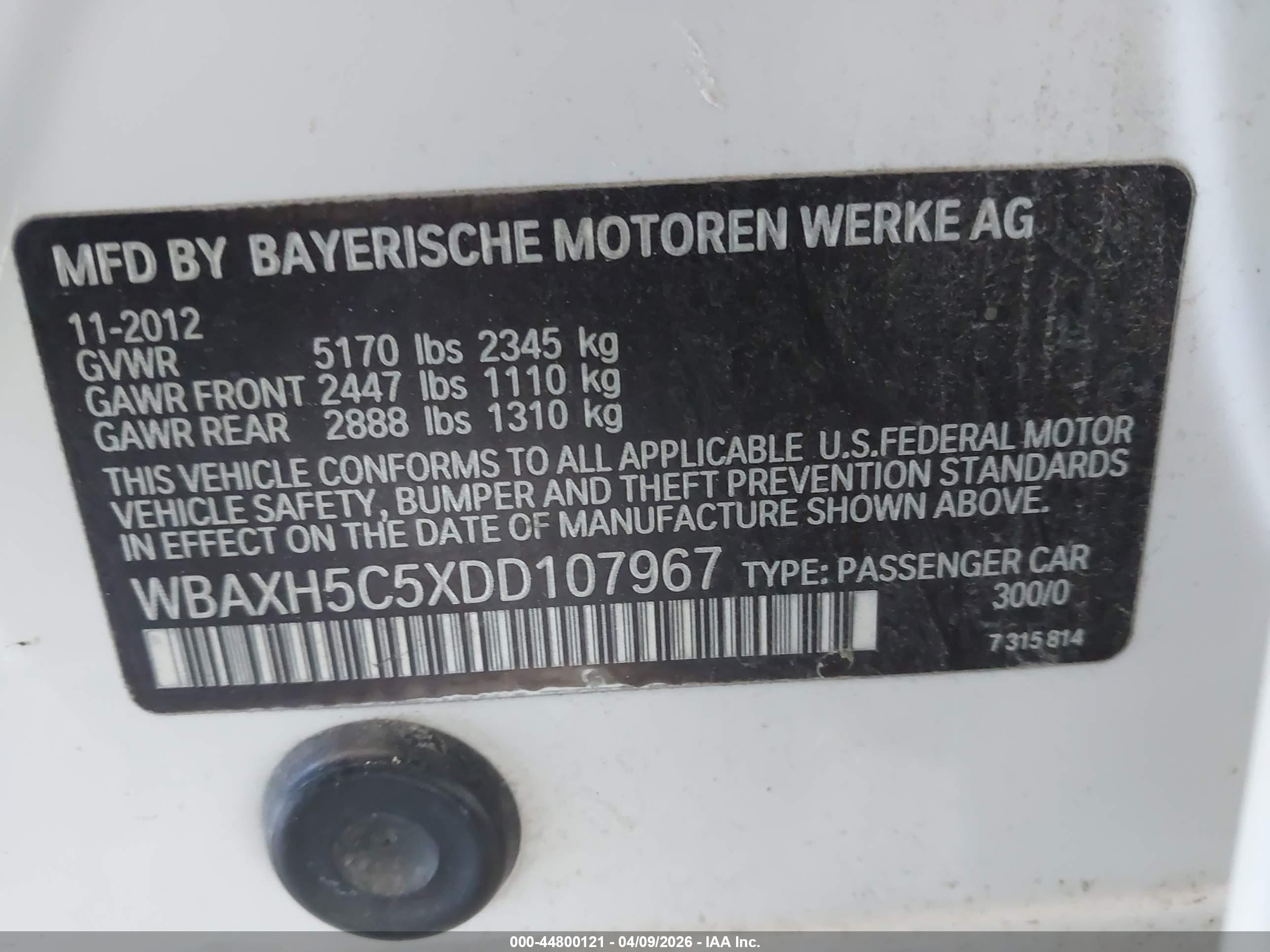2013 Bmw 528i Xdrive White vin: WBAXH5C5XDD107967