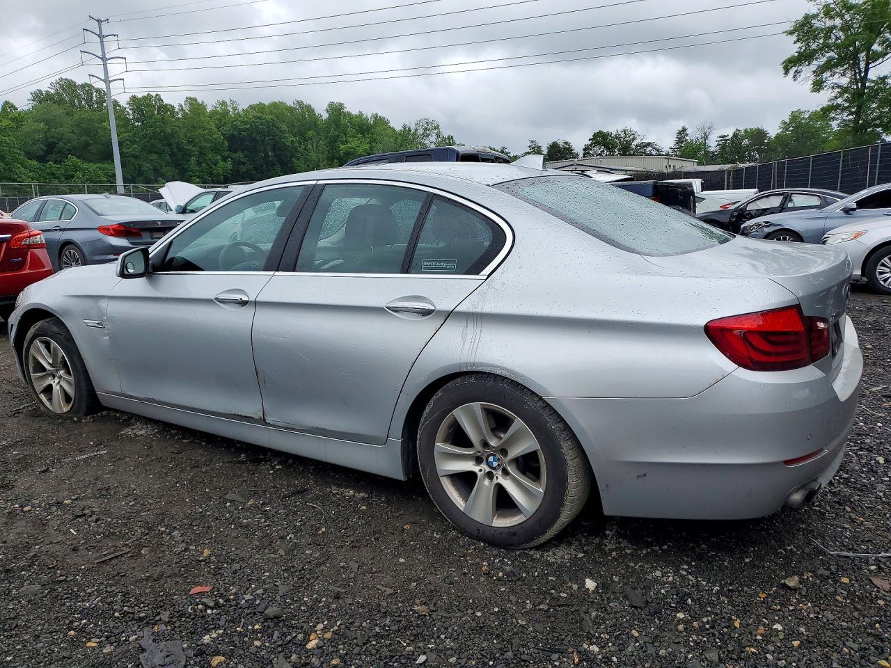 2013 Bmw 528 Xi Silver vin: WBAXH5C5XDD112814