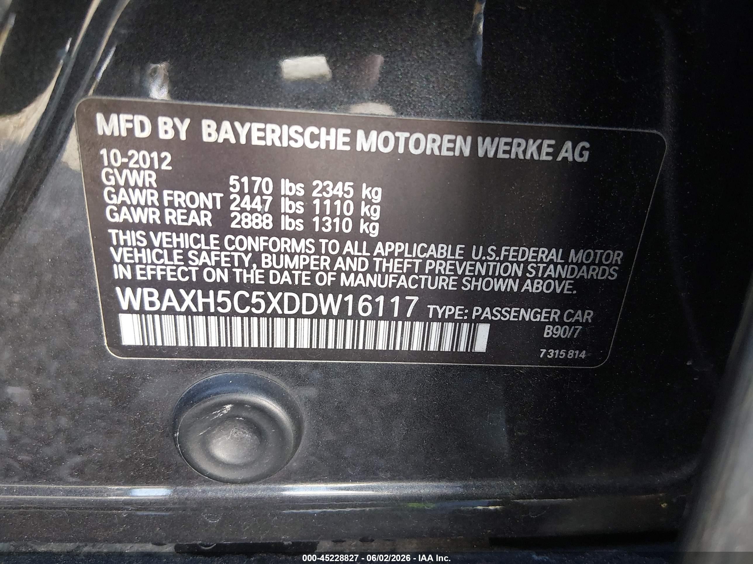 2013 Bmw 528i Xdrive Gray vin: WBAXH5C5XDDW16117