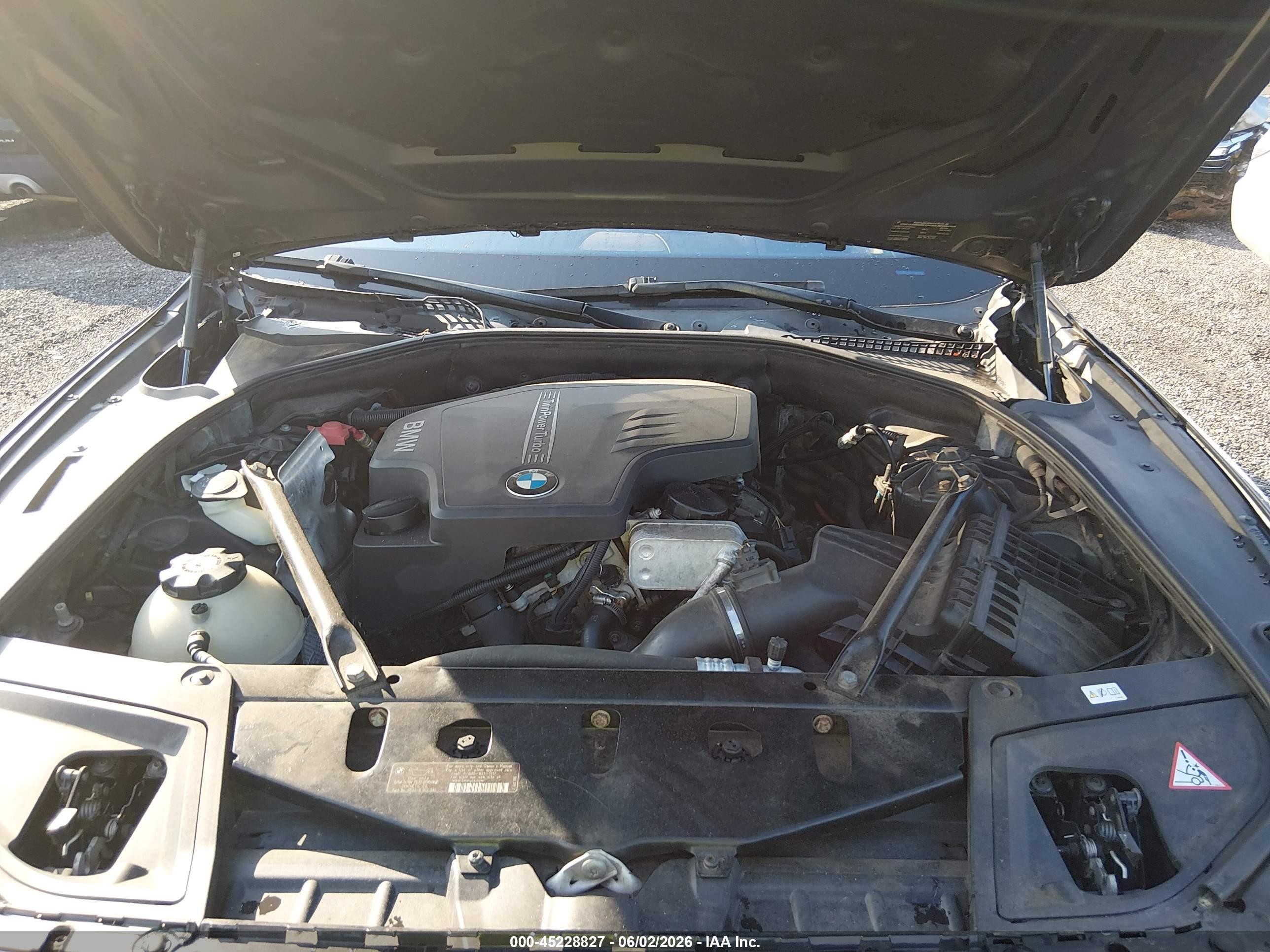 2013 Bmw 528i Xdrive Gray vin: WBAXH5C5XDDW16117