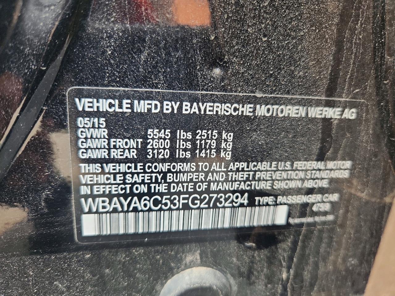 2015 Bmw 740 I Black vin: WBAYA6C53FG273294