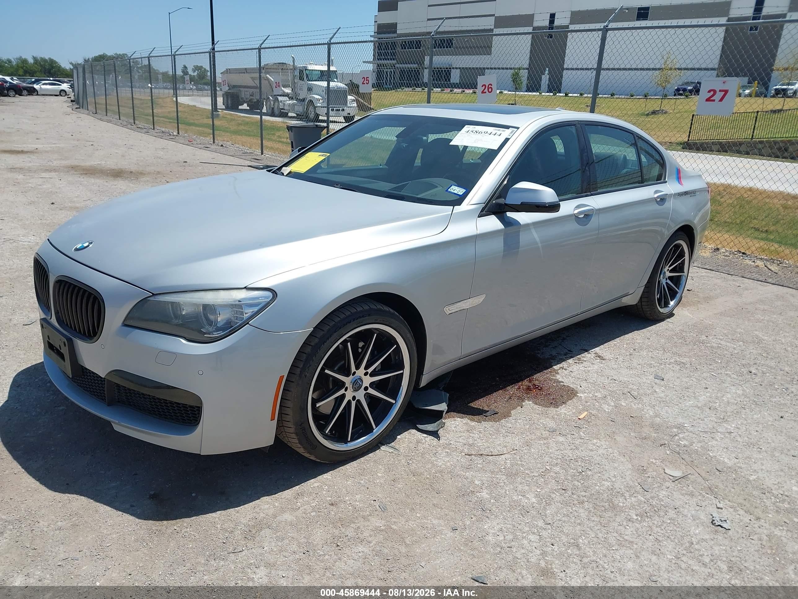 2013 Bmw 740i   Silver vin: WBAYA6C57DD143789
