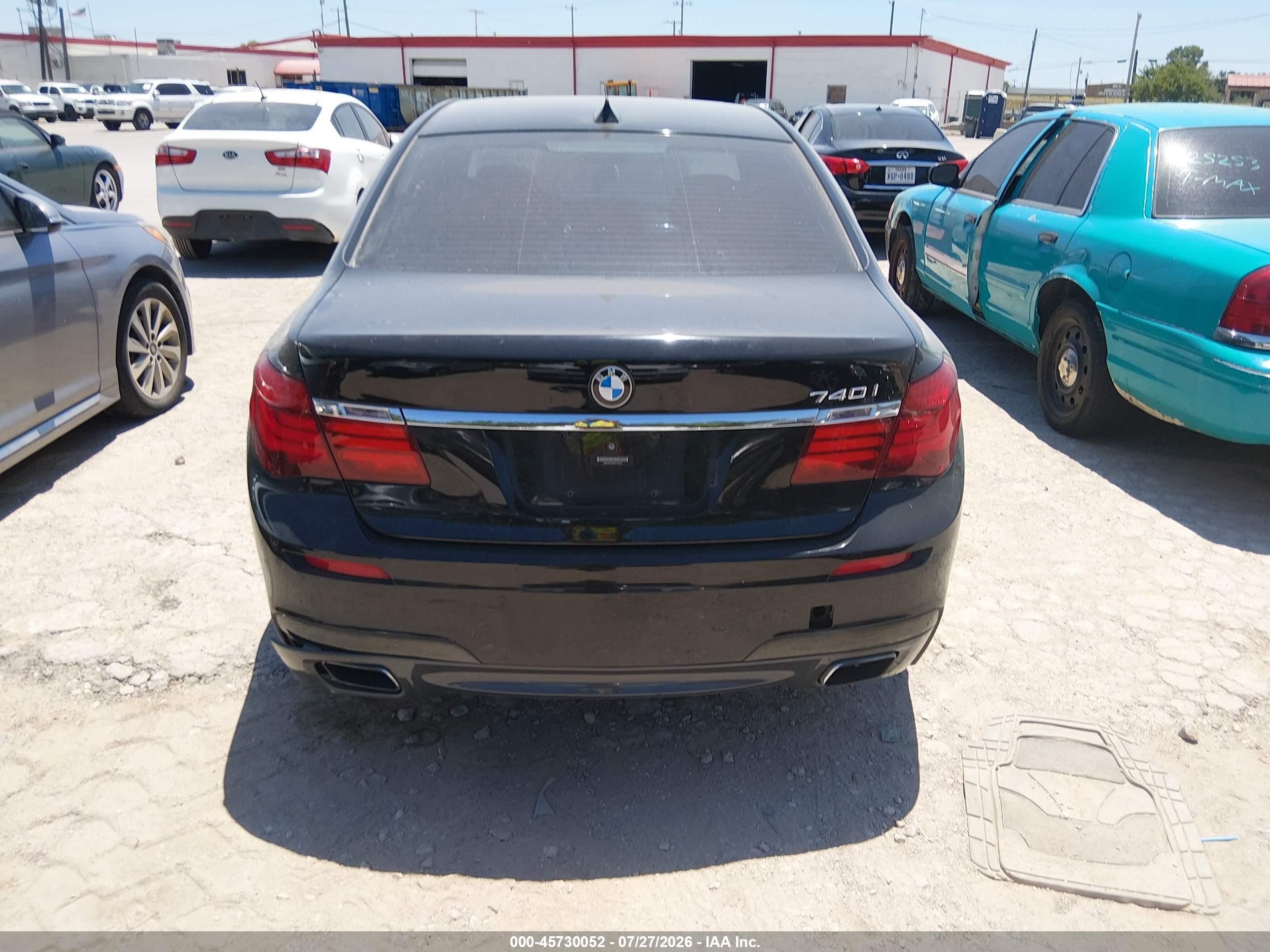 2014 Bmw 740i   Black vin: WBAYA6C58ED144516
