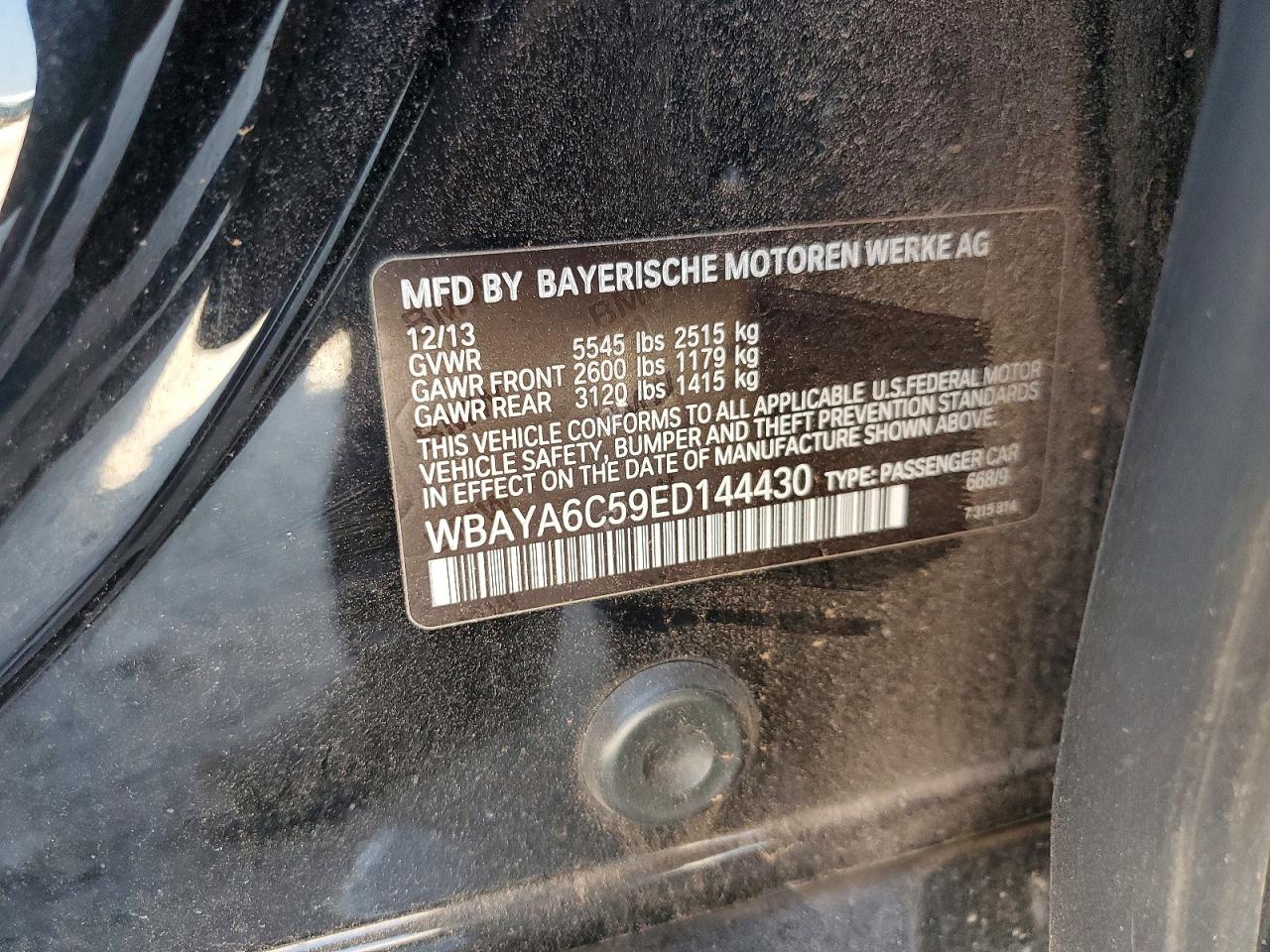 2014 Bmw 740 I Black vin: WBAYA6C59ED144430
