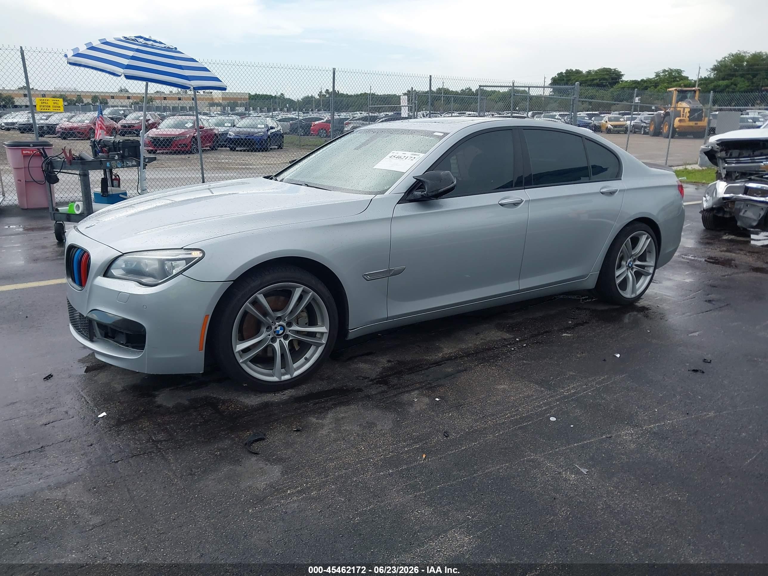 2015 Bmw 740i Gray vin: WBAYA6C5XFD826928