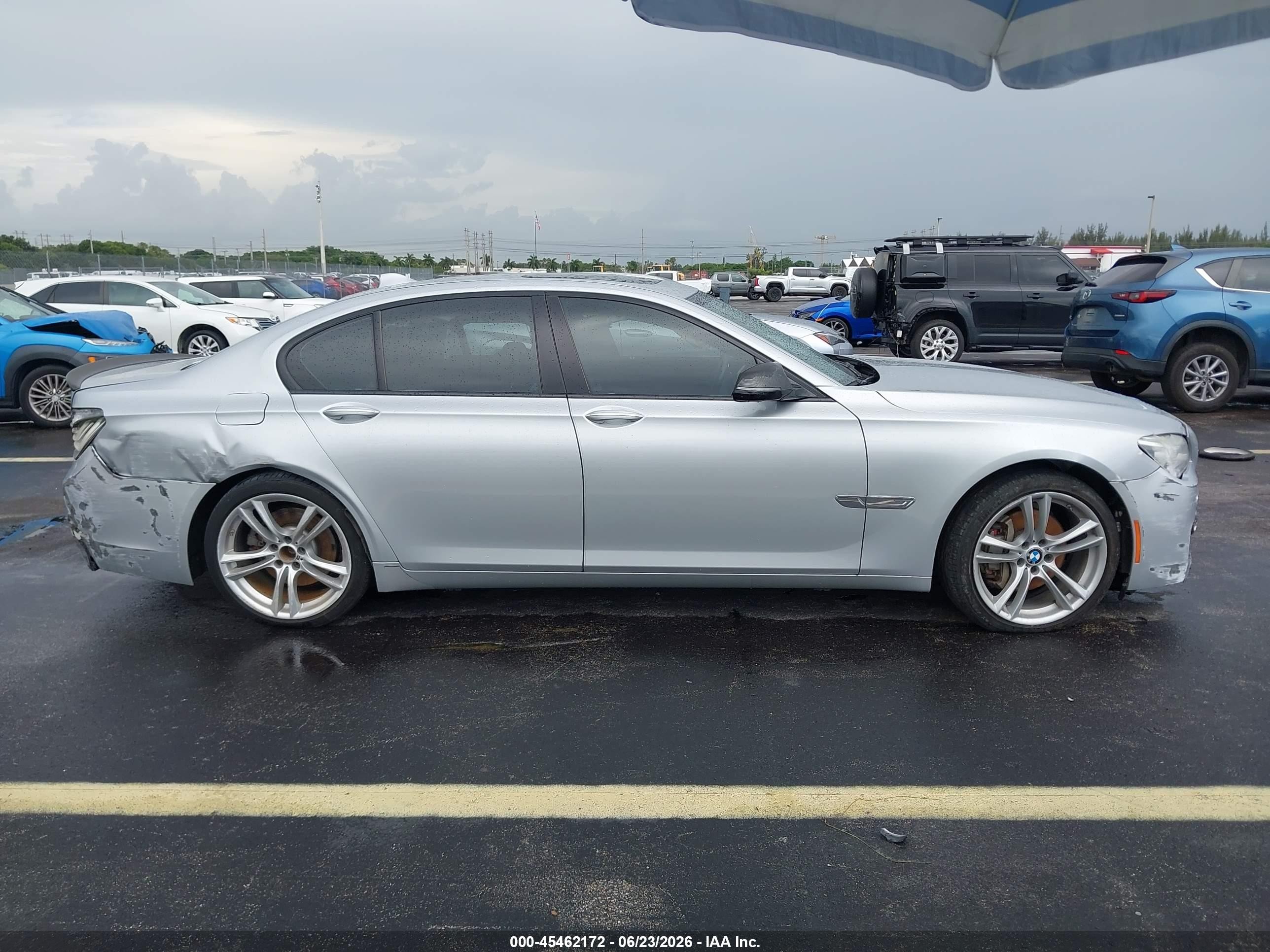 2015 Bmw 740i Gray vin: WBAYA6C5XFD826928
